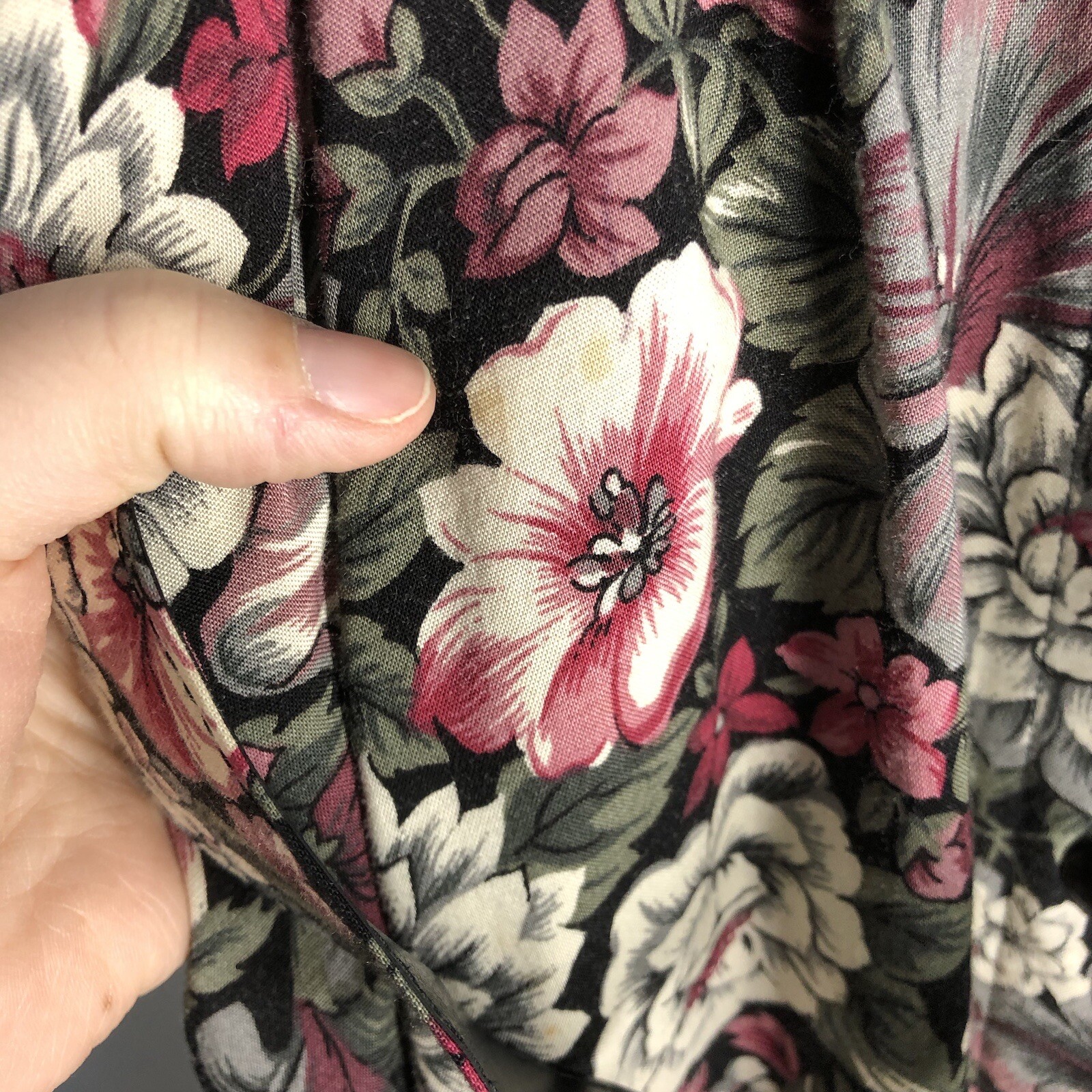 Country Romance Size 7/8 Cottagecore Floral 80s Cotton Garden Party Dress *FLAWS
