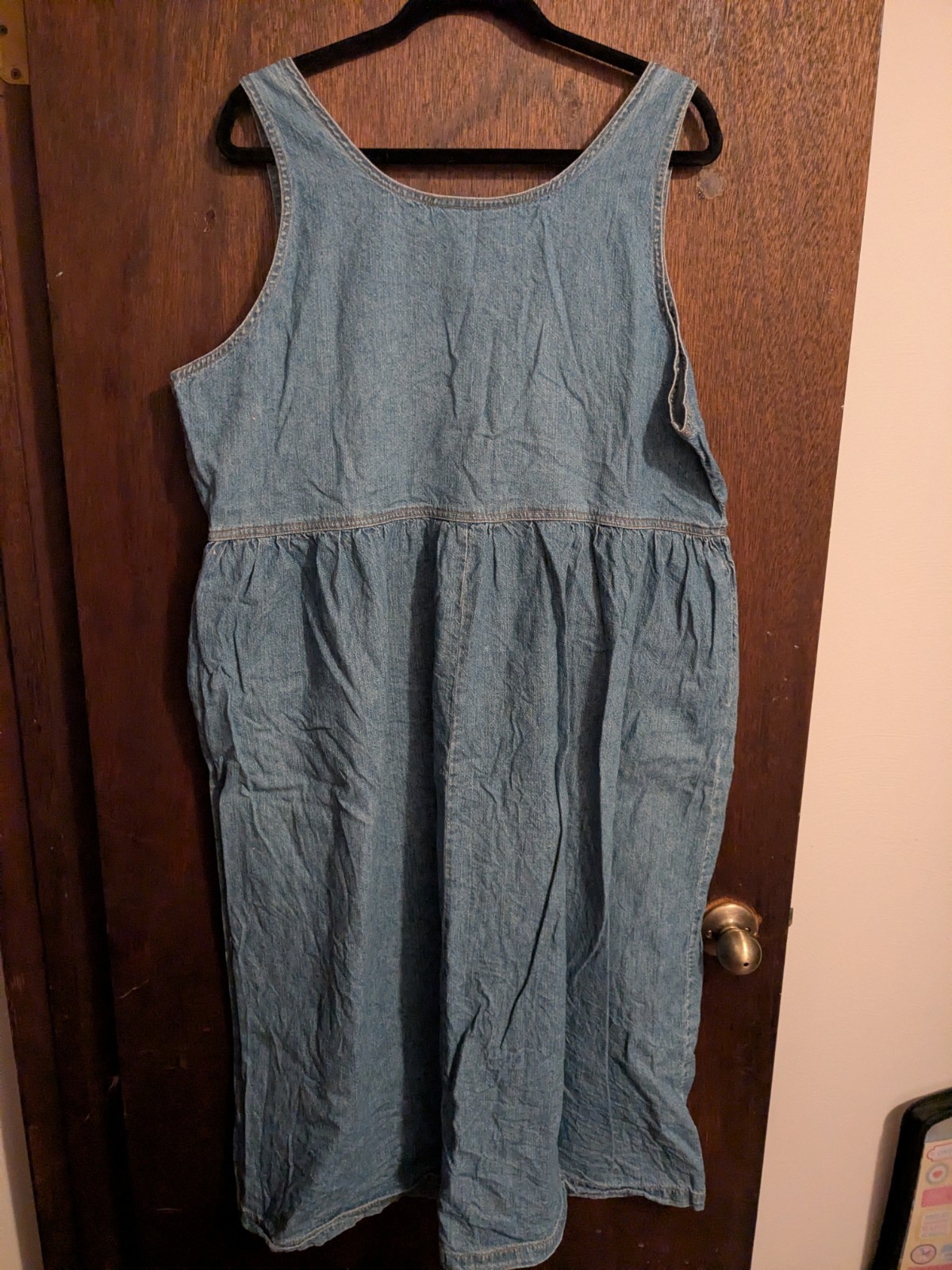 Vintage Winnie The Pooh XL/1x Button Up Denim Dress