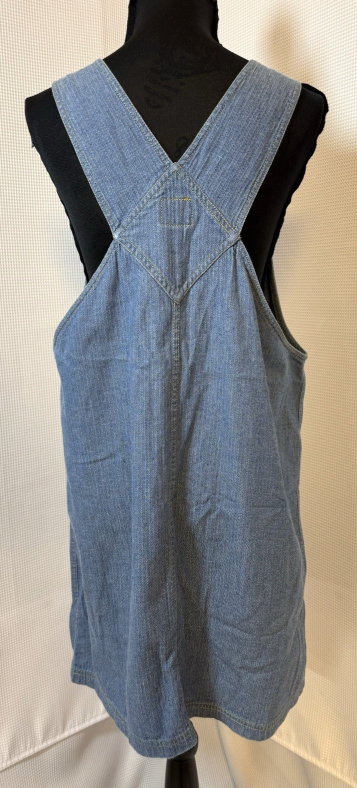 VTG LizWear Dress Denim Jean Jumper LARGE 100% Cotton Pockets Full Zipper W19