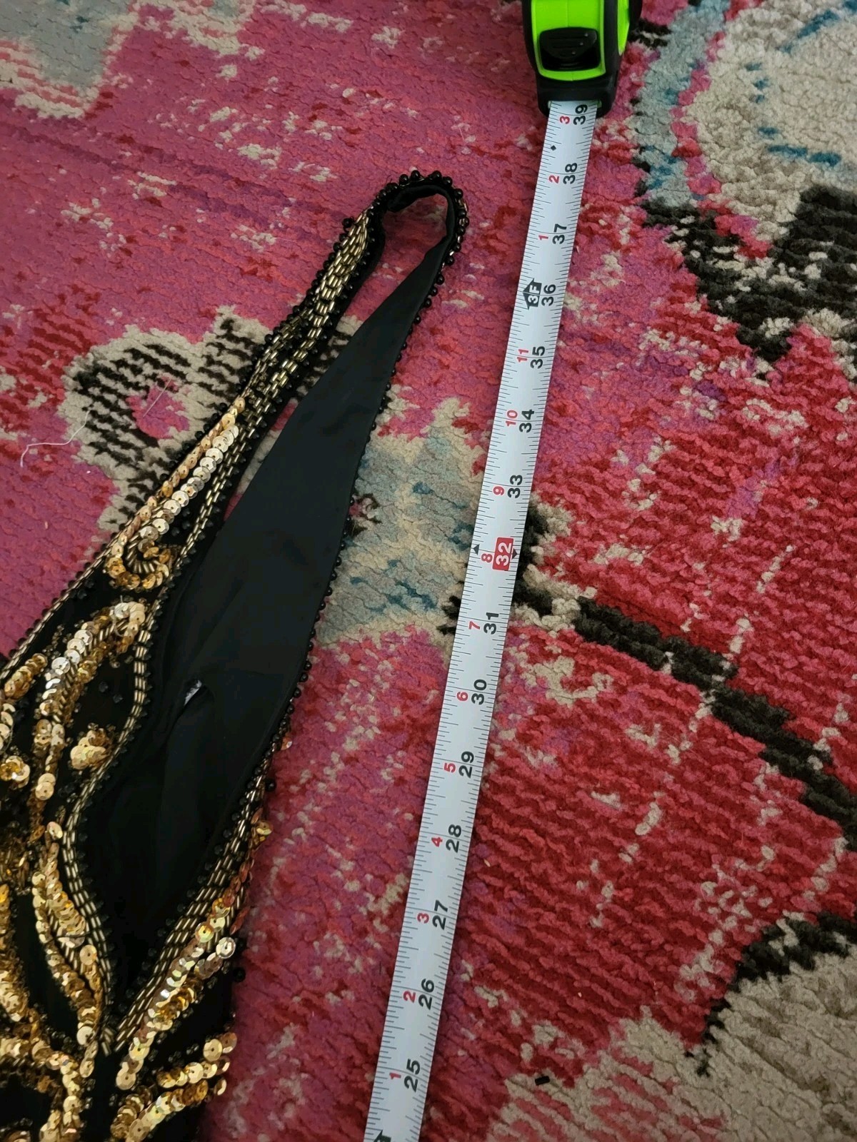 VTG womens 10 Niteline Della Roufogali silk beaded sequins black cocktail dress
