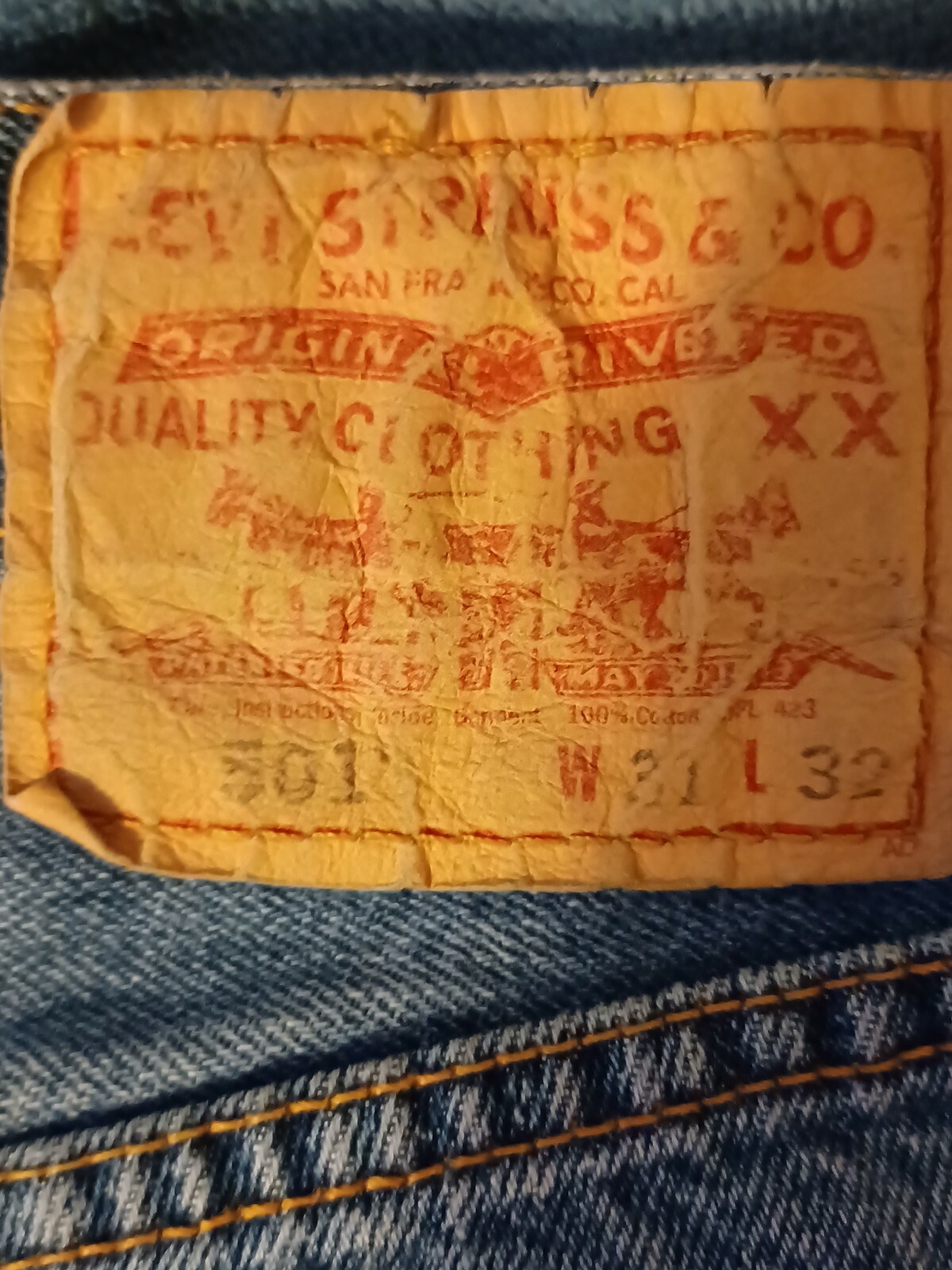 VTG 90s LEVI’S 501XX Jeans Size 31 x 31.5 baby blue super nice 00501-0193