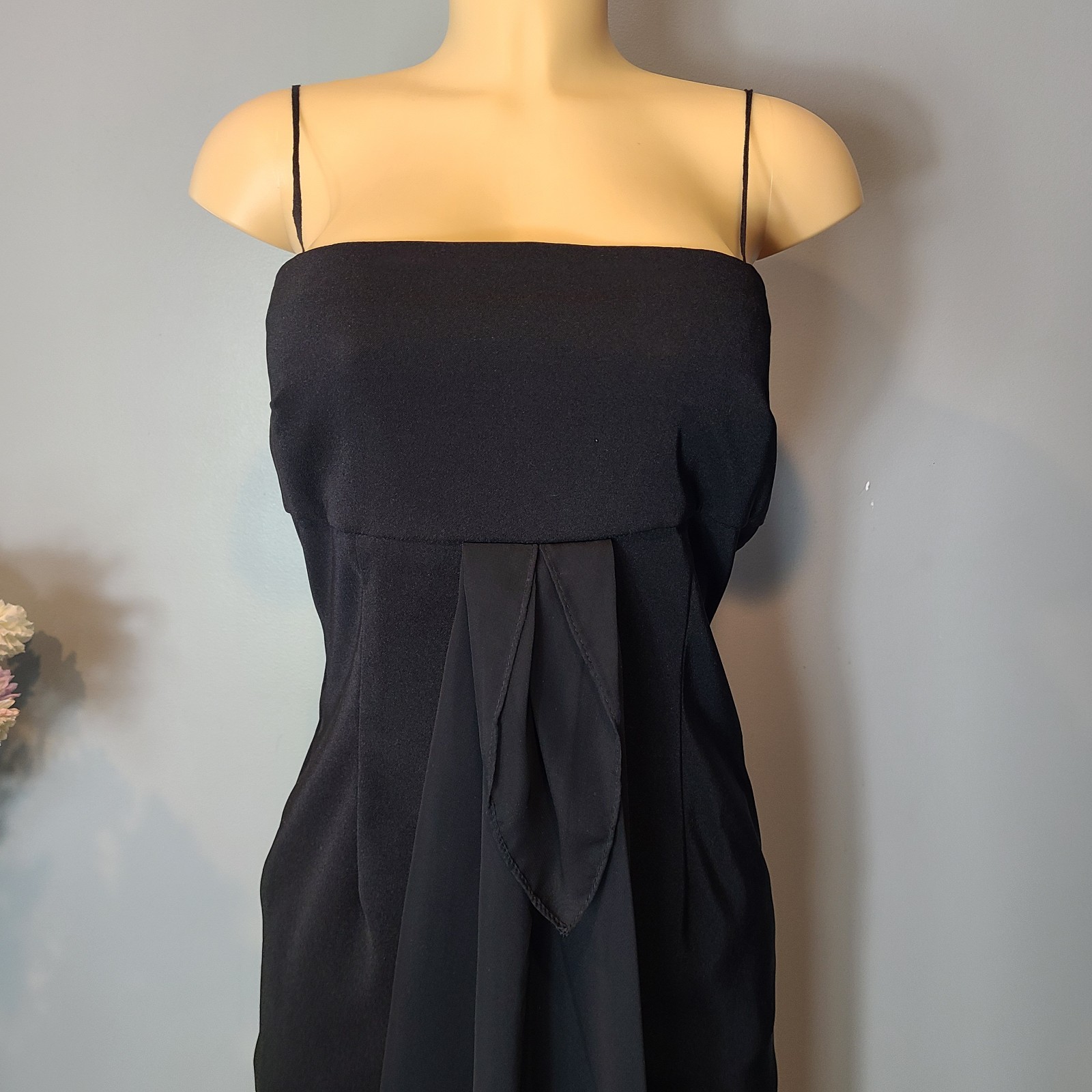 Vtg 90s Y2K Fairy Babydoll Dress Sz 10 Black Whimsigoth Wedding Guest Grad
