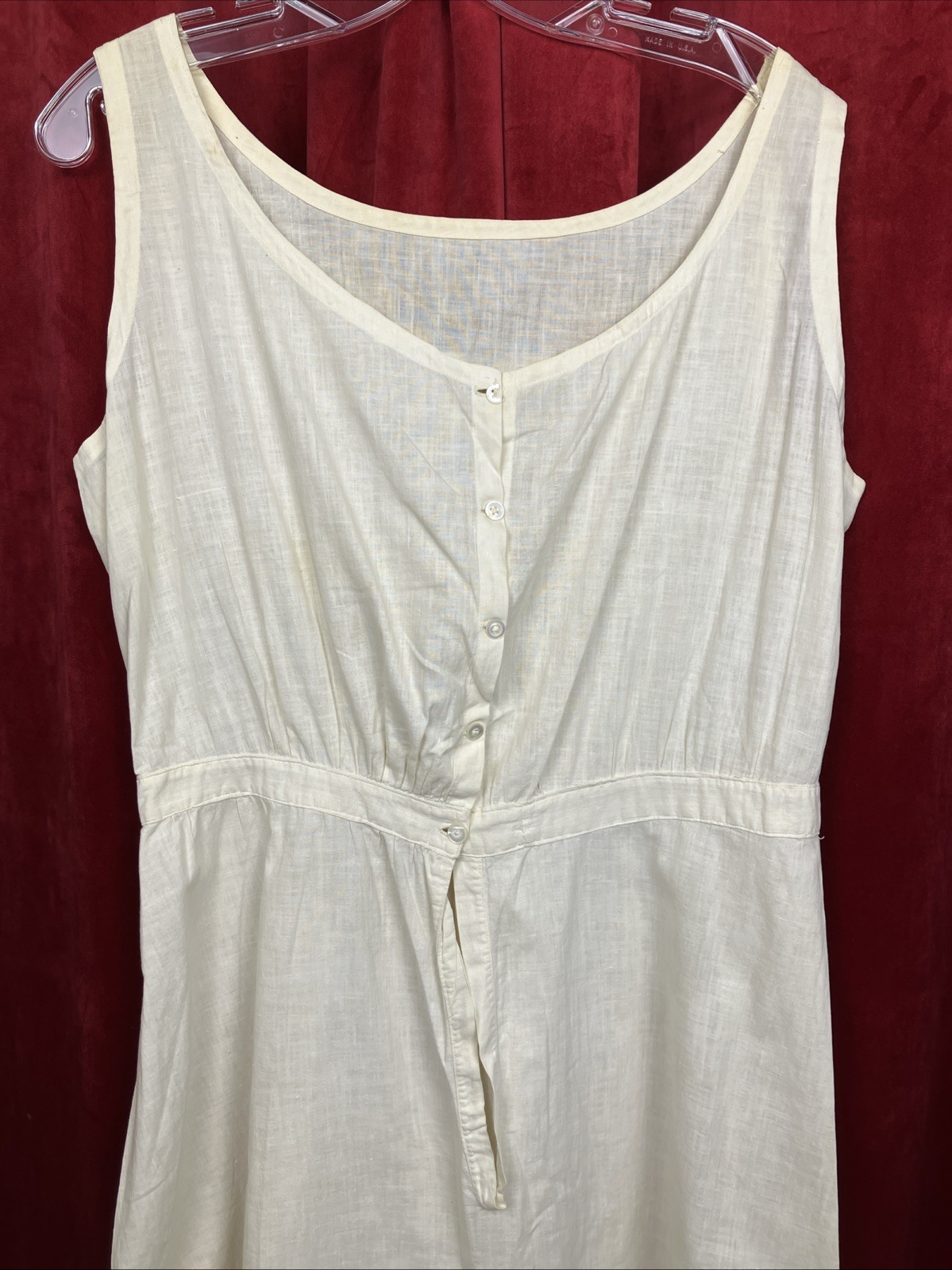 XL 1x Vintage 1910 20s Union Suit Cotton Womans
