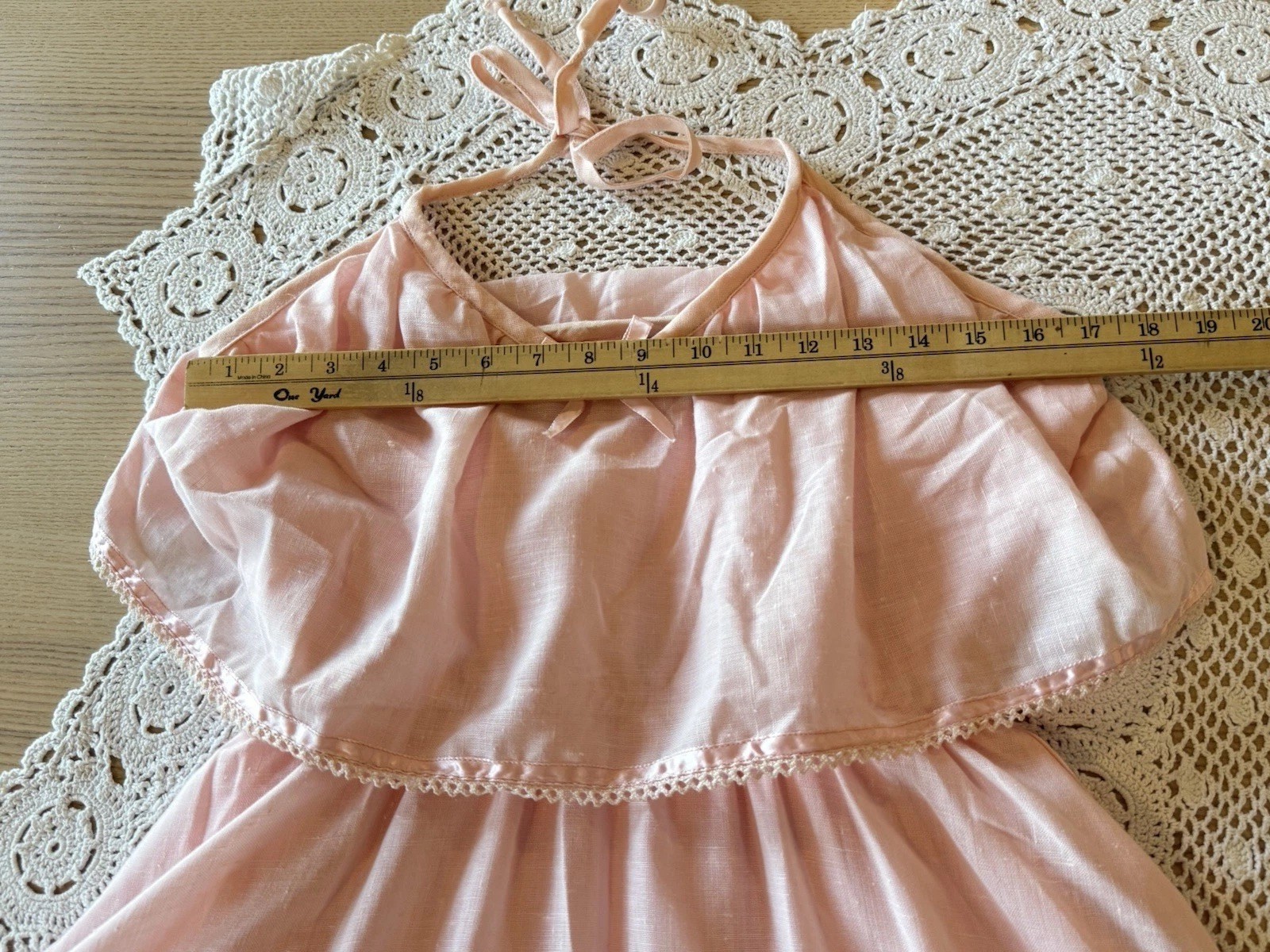Trivia By Charm Of Hollywood Vintage Rare Pink Dress Gown Size S Maxi Ruffles