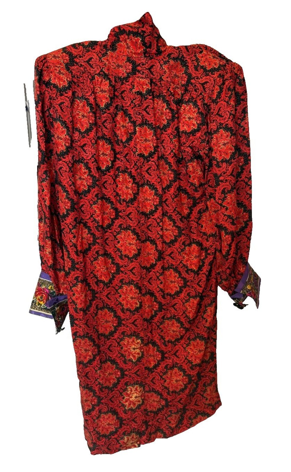 80s 90s Saks Fifth Avenue 10 SILK Vintage Richie Freeman for Terijon Smock Dress