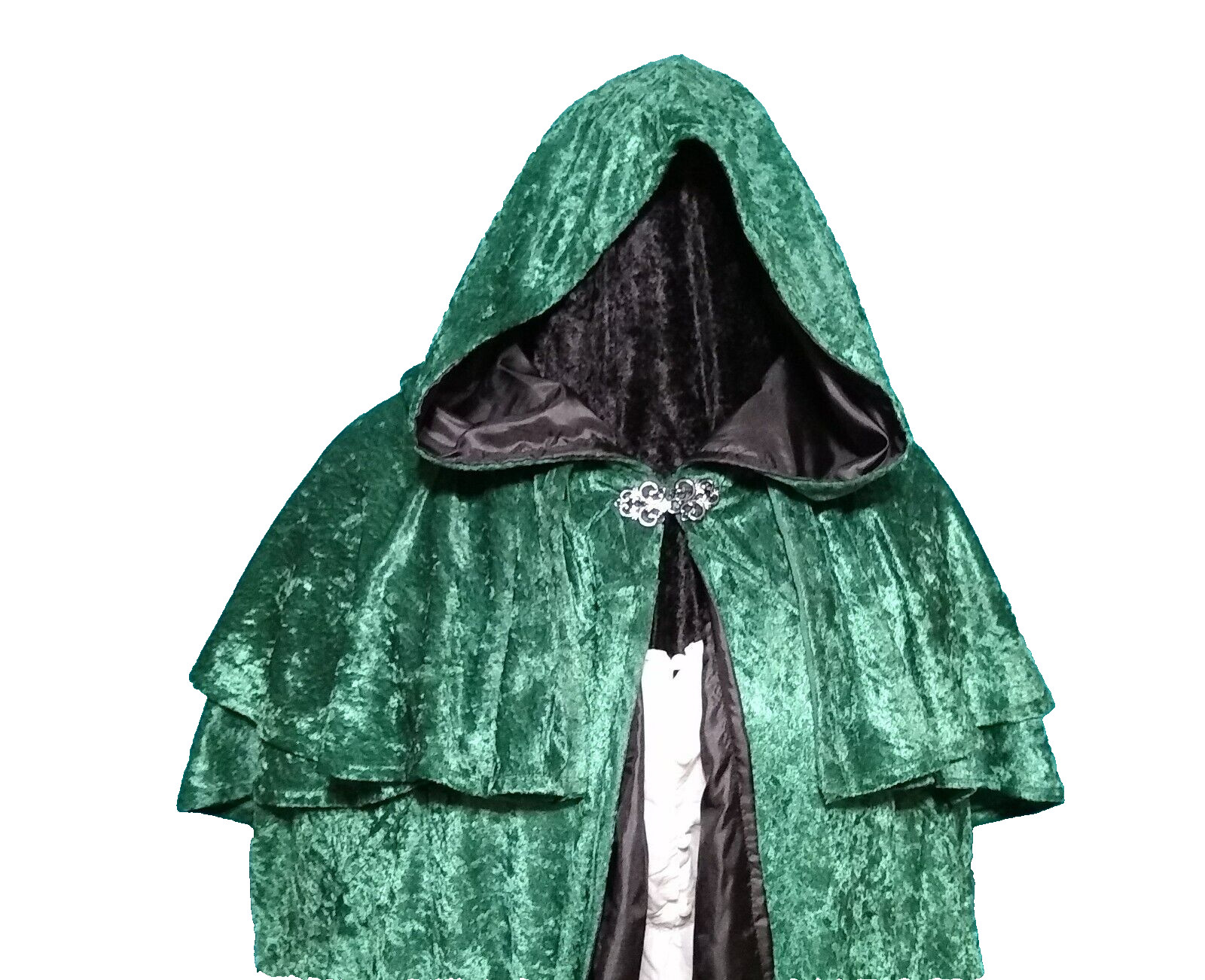 Panne Velvet Lined Cape Custom. Wiccan SCA Medieval RenFaire LARP Hooded S-4X