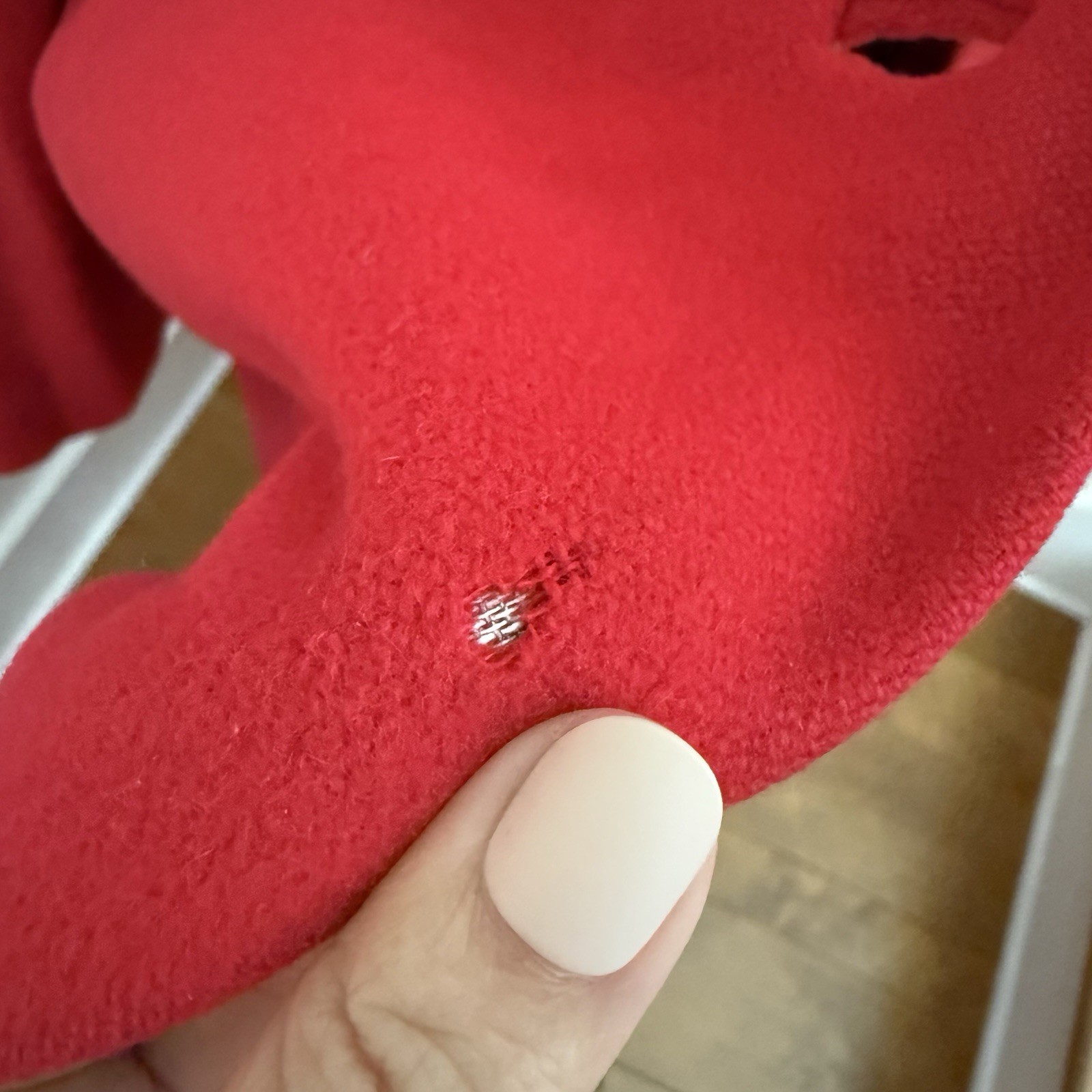 Vintage 100% Cashmere Red Coat Women’s Project Craft Fabric 23×44 Upcycle F/W