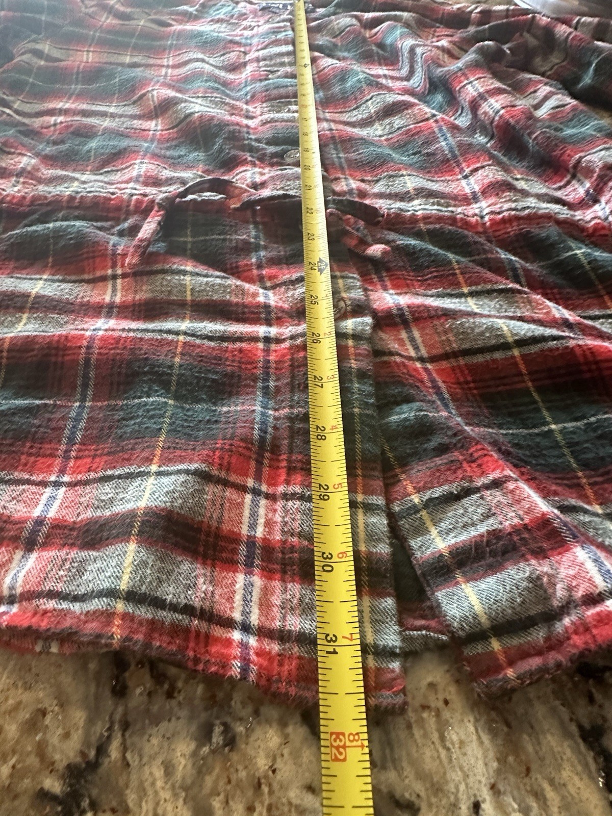 Vintage Esleep Pajams M Plaid Flannel Night Shirt 90’s Sleepwear Christmas PJ’s
