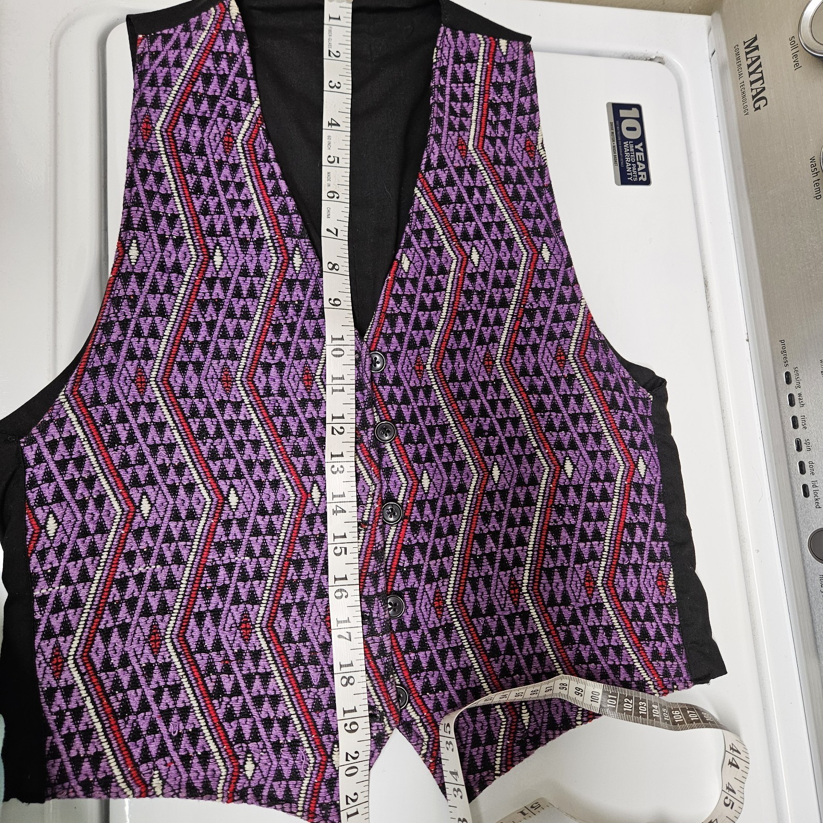 Vintage Handmade Western Rodeo Vest Button Up 90s Cowgirl Retro