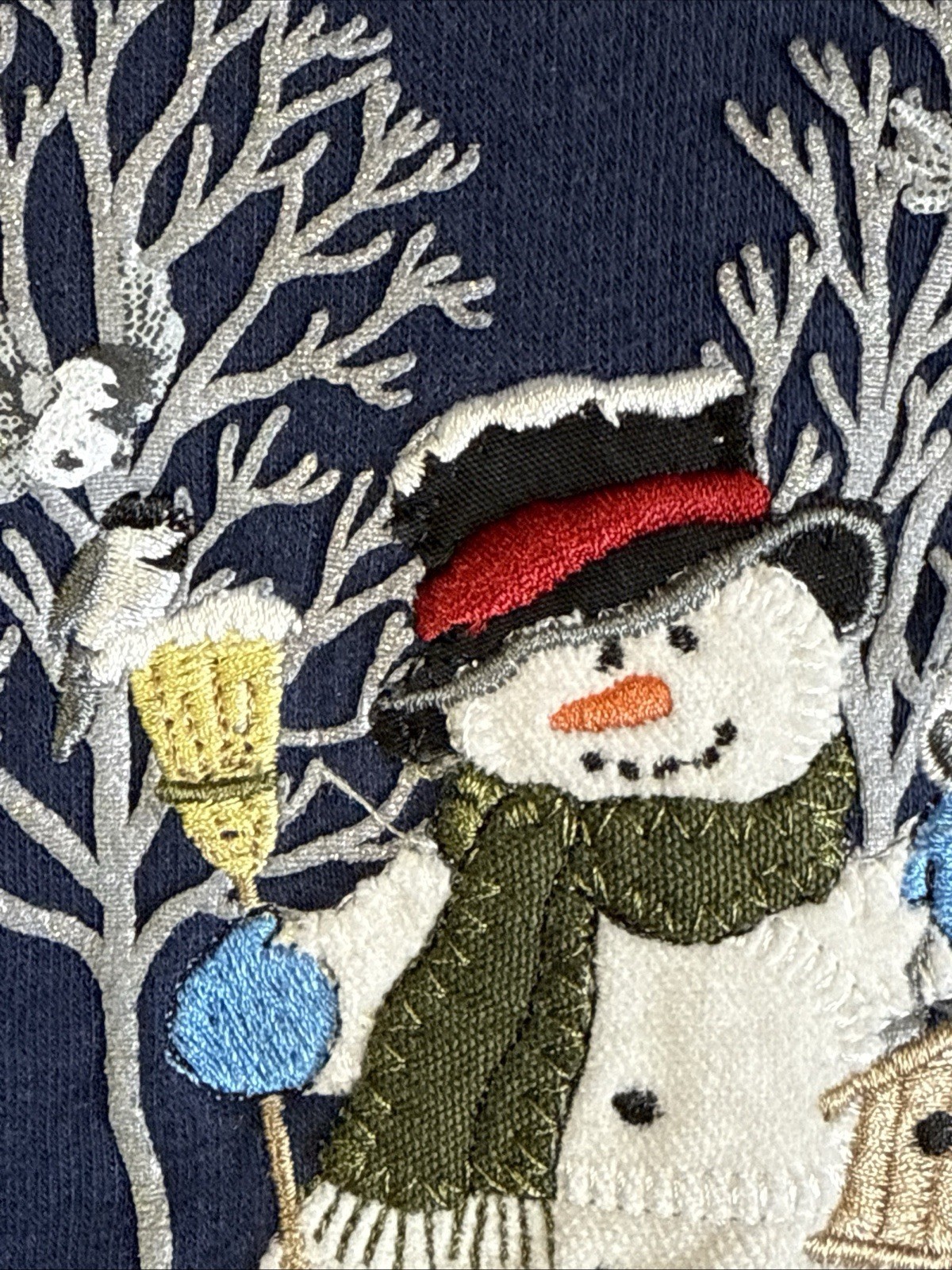 Top Stitch Morning Sun Vintage Crewneck Pullover Sweatshirt XL Snowman Christmas