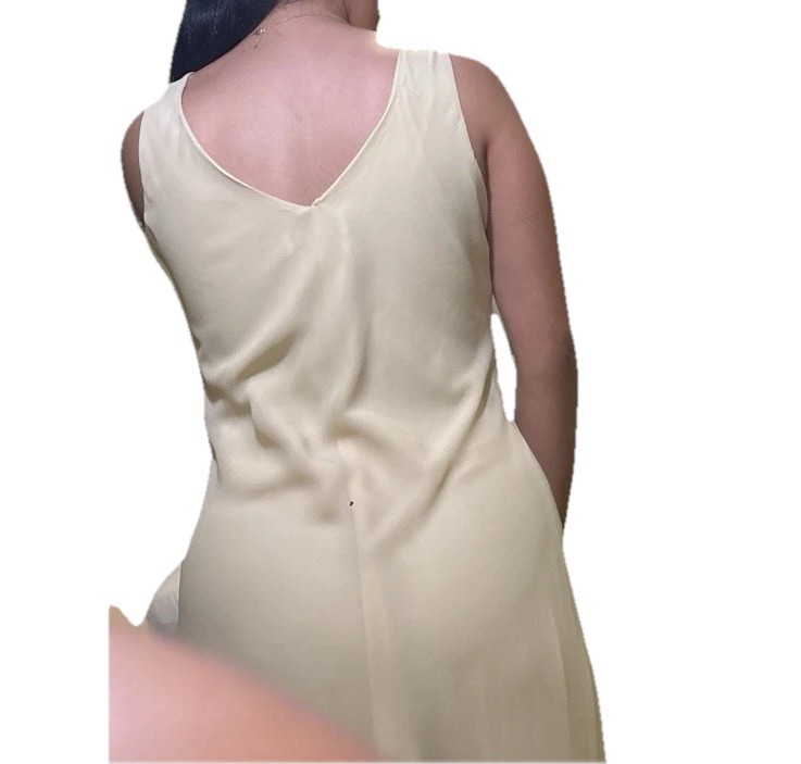 Alyn Paige Vintage 90s Yellow Bridal Dress Size 5/6 Sleeveless
