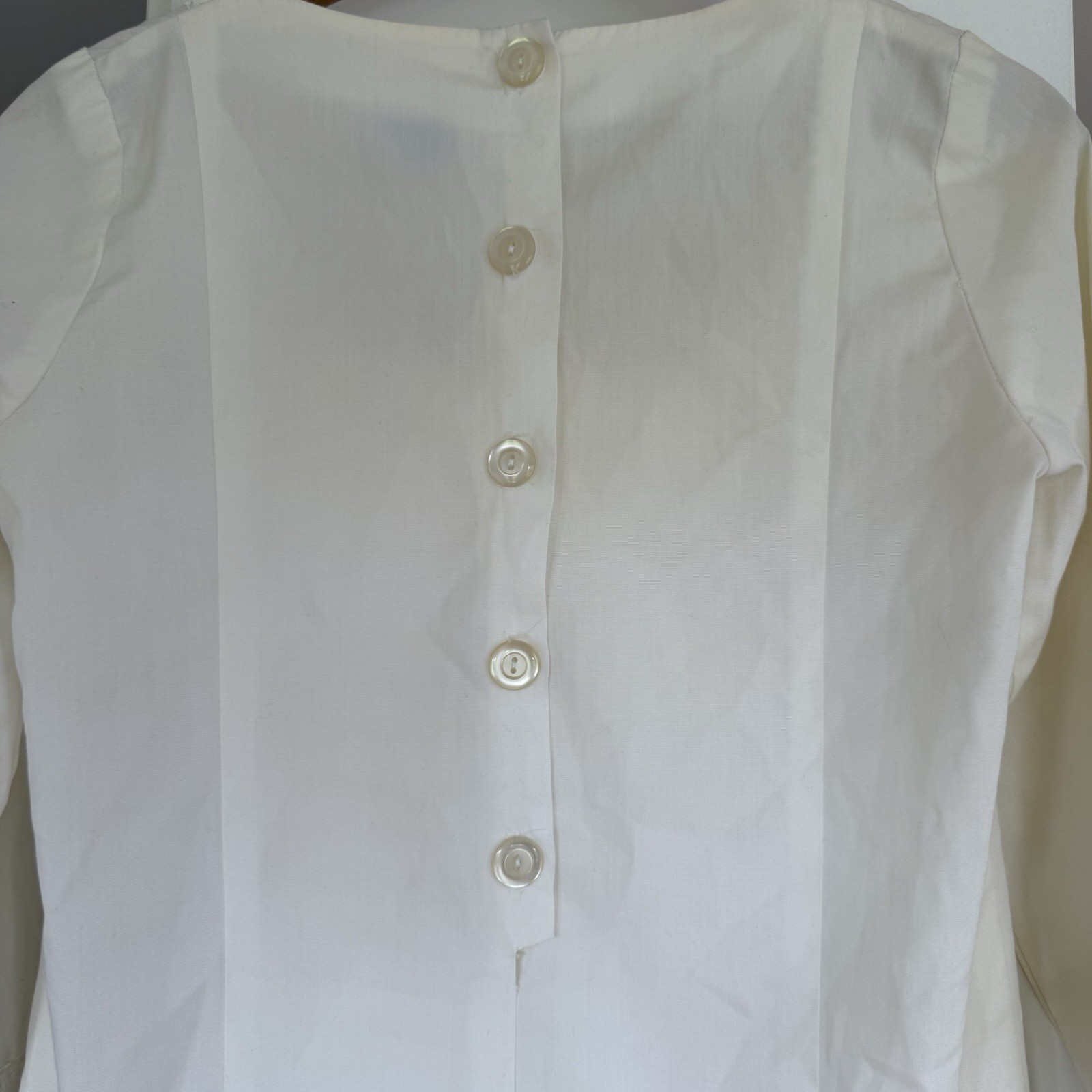 Vintage Cottagecore Windward Shop Montauk Ivory Prairie Dress M Lace Pintuck