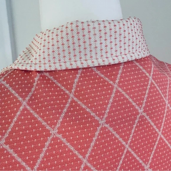 Vintage 1970’s Pink and White Polka Dot Knit Pant Suit by Marty Gutmacher