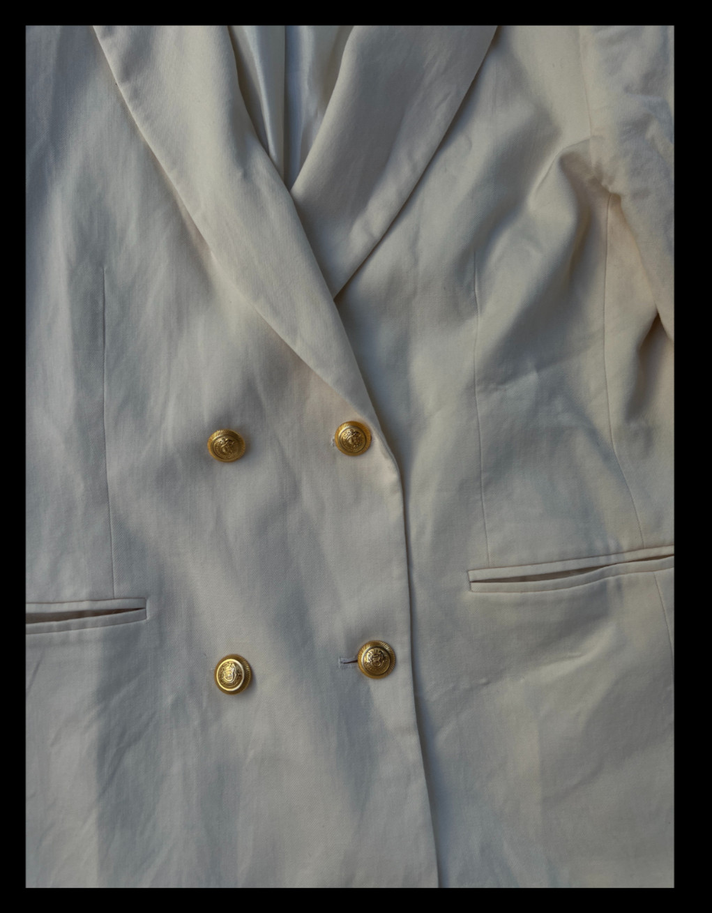 1980s Ivory White Wool Pendleton Double-Breasted Blazer 16b Old Money Preppy