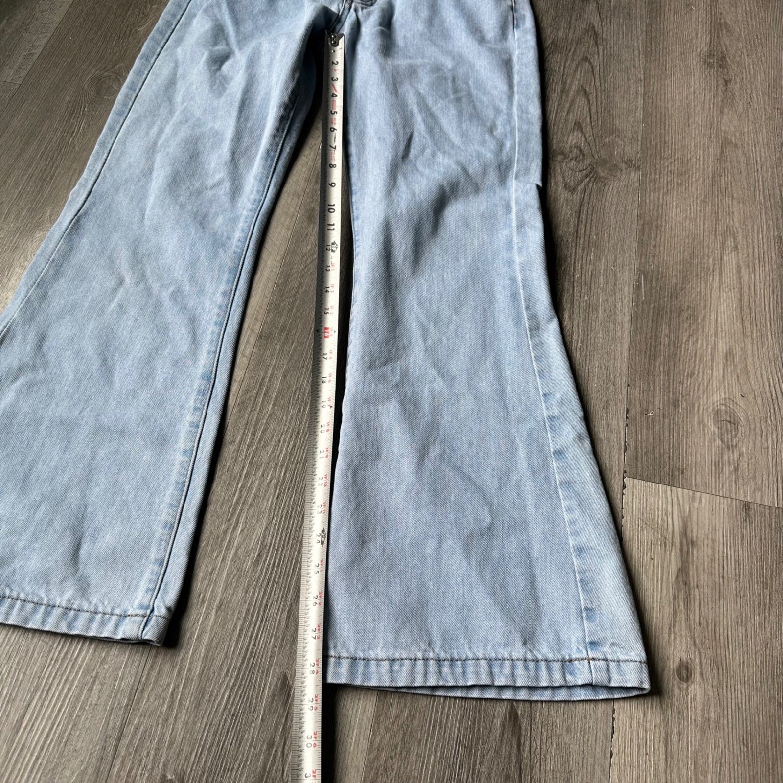 Princess Poli XX Light Wash Flare Jeans Size 6 Vintage Y2K Style