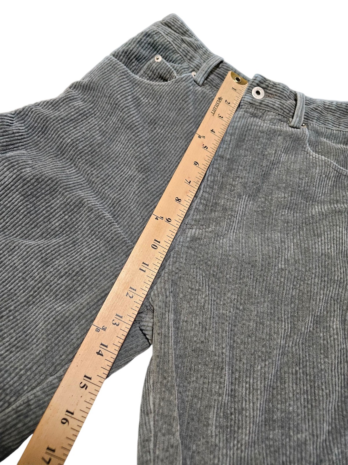 Sculptor Women Corduroy Green Medium High Rise 26in Waist