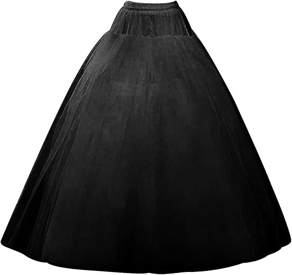A-line Hoopless Petticoat Crinoline 4 layers Underskirt Slips for Wedding