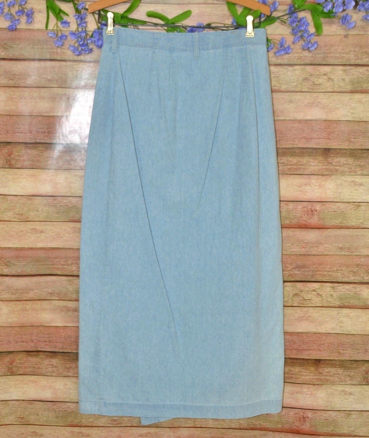 Vintage Gotcha Covered Denim Wrap Skirt Size 6 Made in USA 80s 90s Boho Western