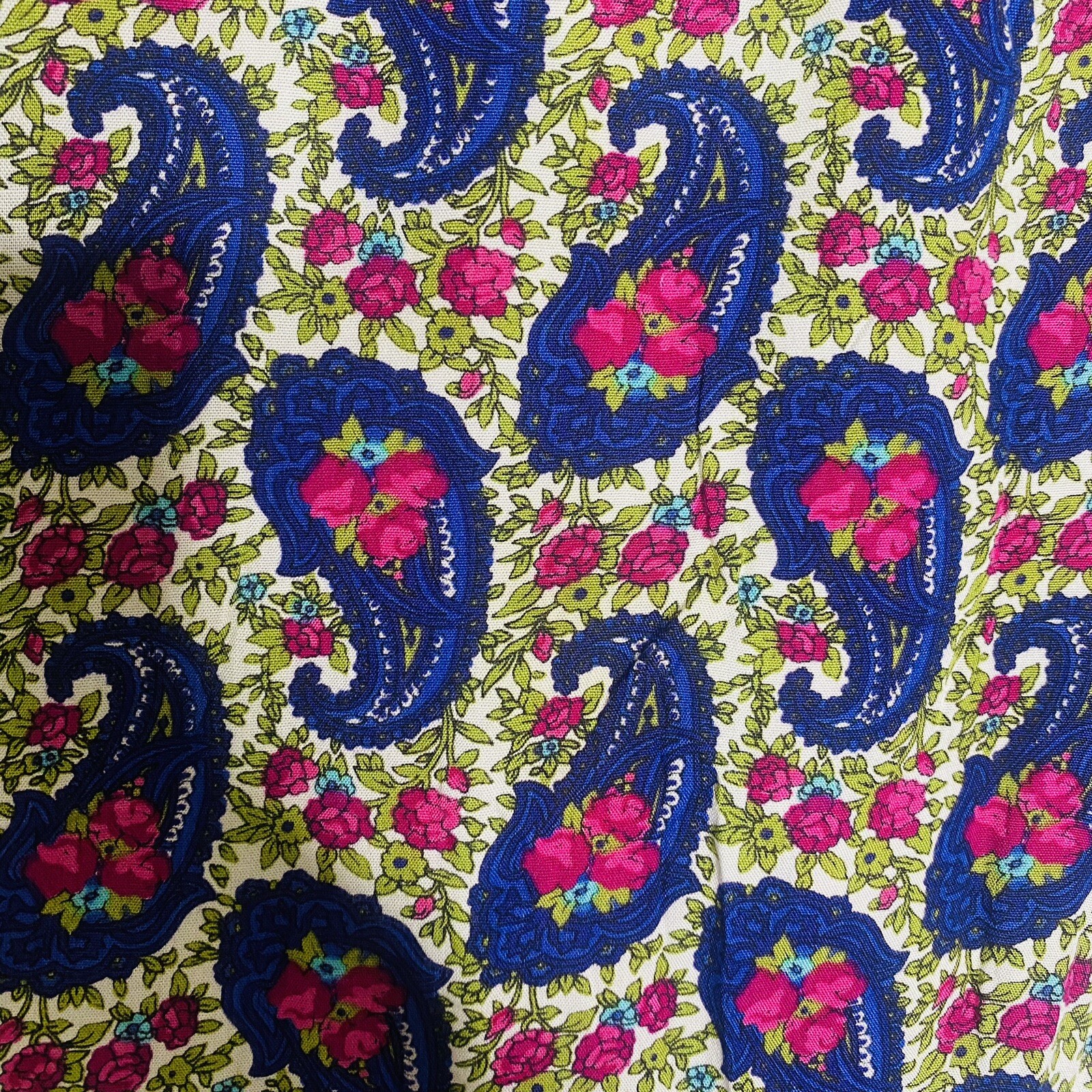 Vtg Brass Plum Nordstrom’s Rayon Pants Paisley Purple Size M Pockets