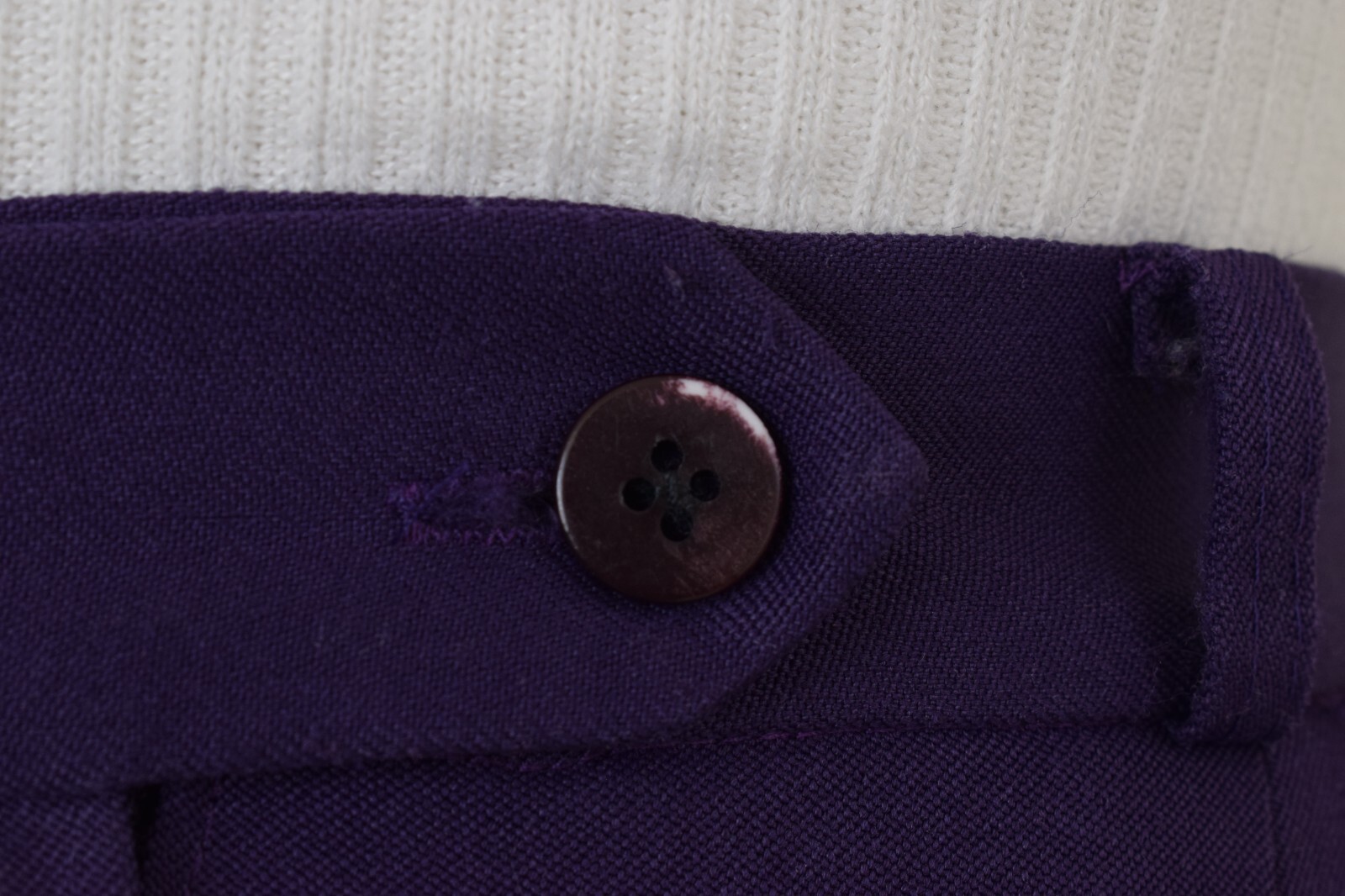Vintage 70s Eggplant Polyester Pleated Trousers | 30 waist