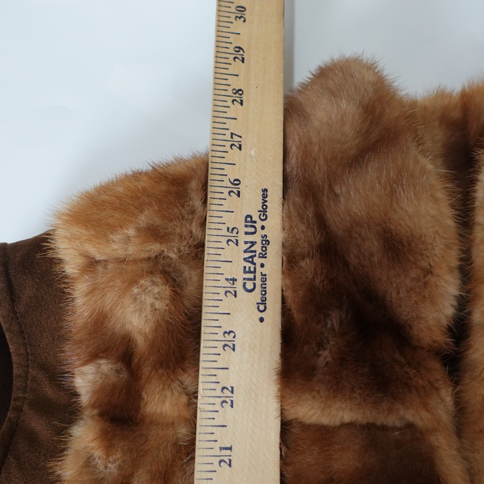 Vintage 90s Vincent’s Indiana Brown Mink Fur Coat Women’s M Removable Sleeves
