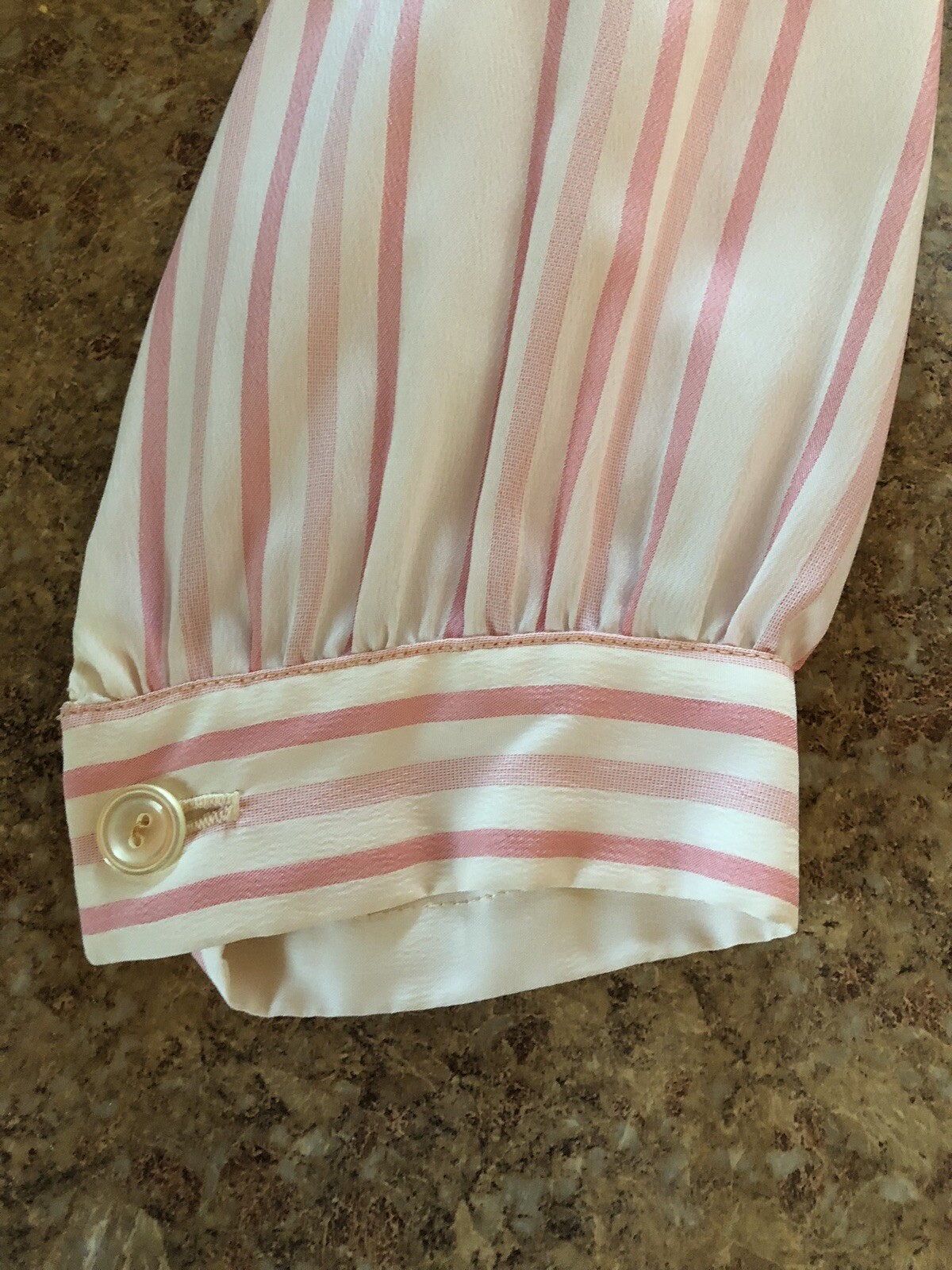 Vintage 1960s A’ n R Jr. Pink White Striped Dress “Whipped Cream” Fabric