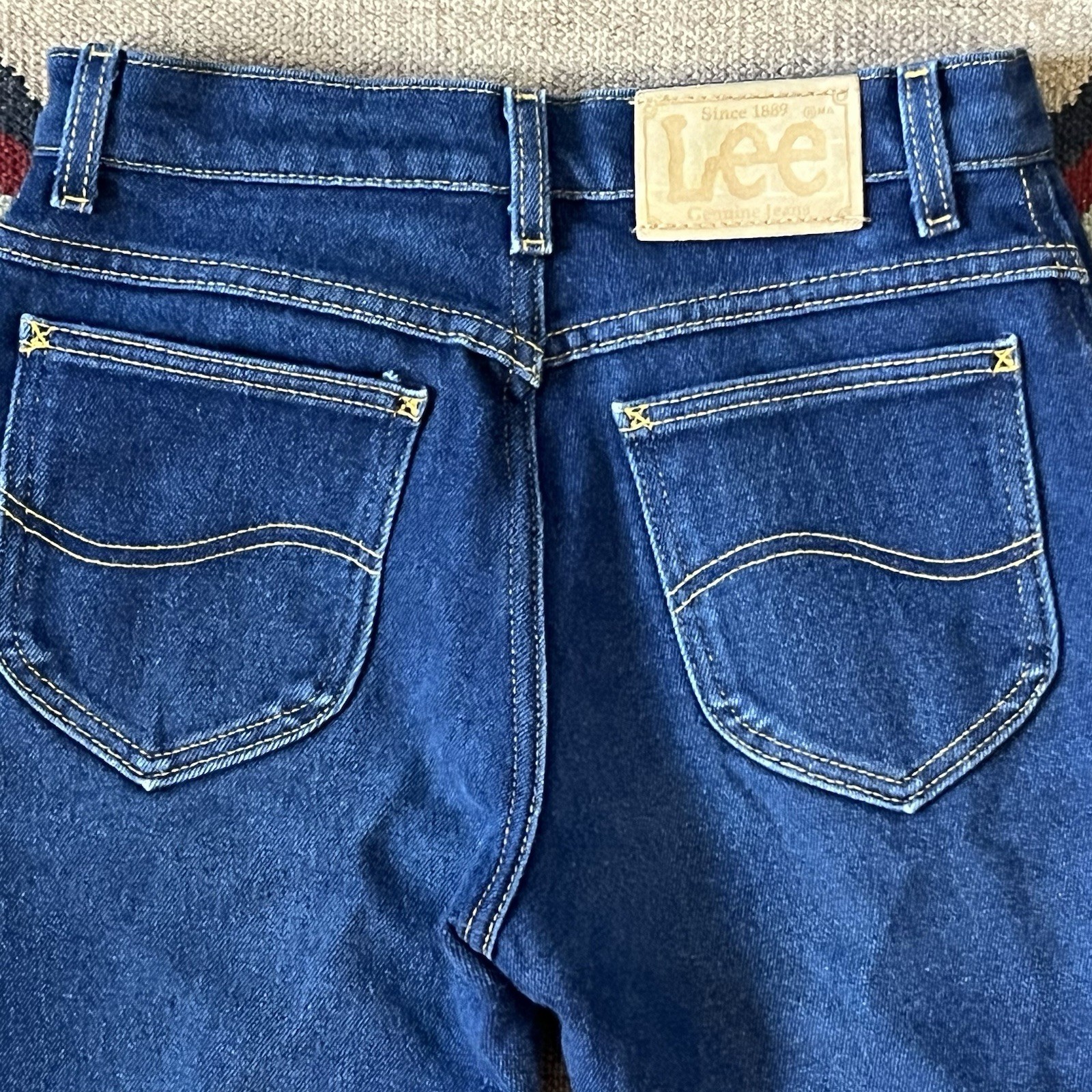 Vintage 80s Lee Riders Jeans Women’s 28×30 USA Made Blue Stretch Denim