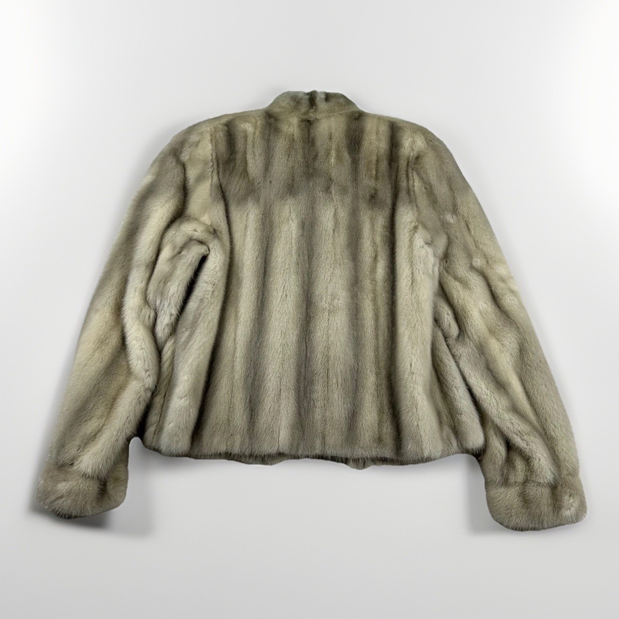 Vtg Christie Brothers Natural Cerulean Mink Jacket Gray Sapphire Fur 80s Mob Lux