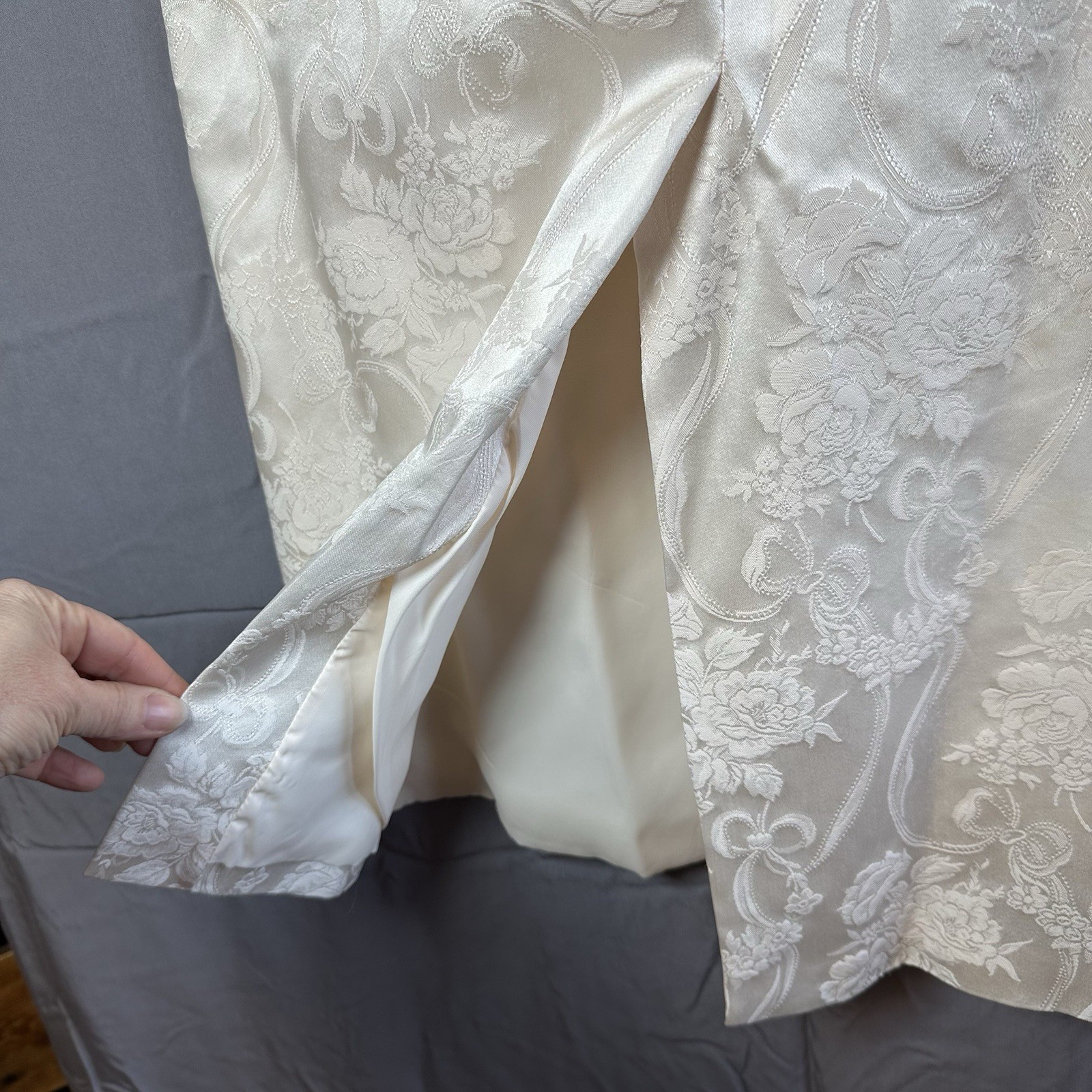 Vtg Jessica McClintock Ivory Lace Skirt Suit 2pc Gunne Sax Style Bridal Size 10