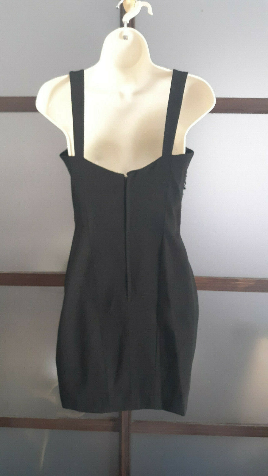 Vintage Vicky Tiel Couture Paris Cocktail Dress Beaded Bust Fitted XS S