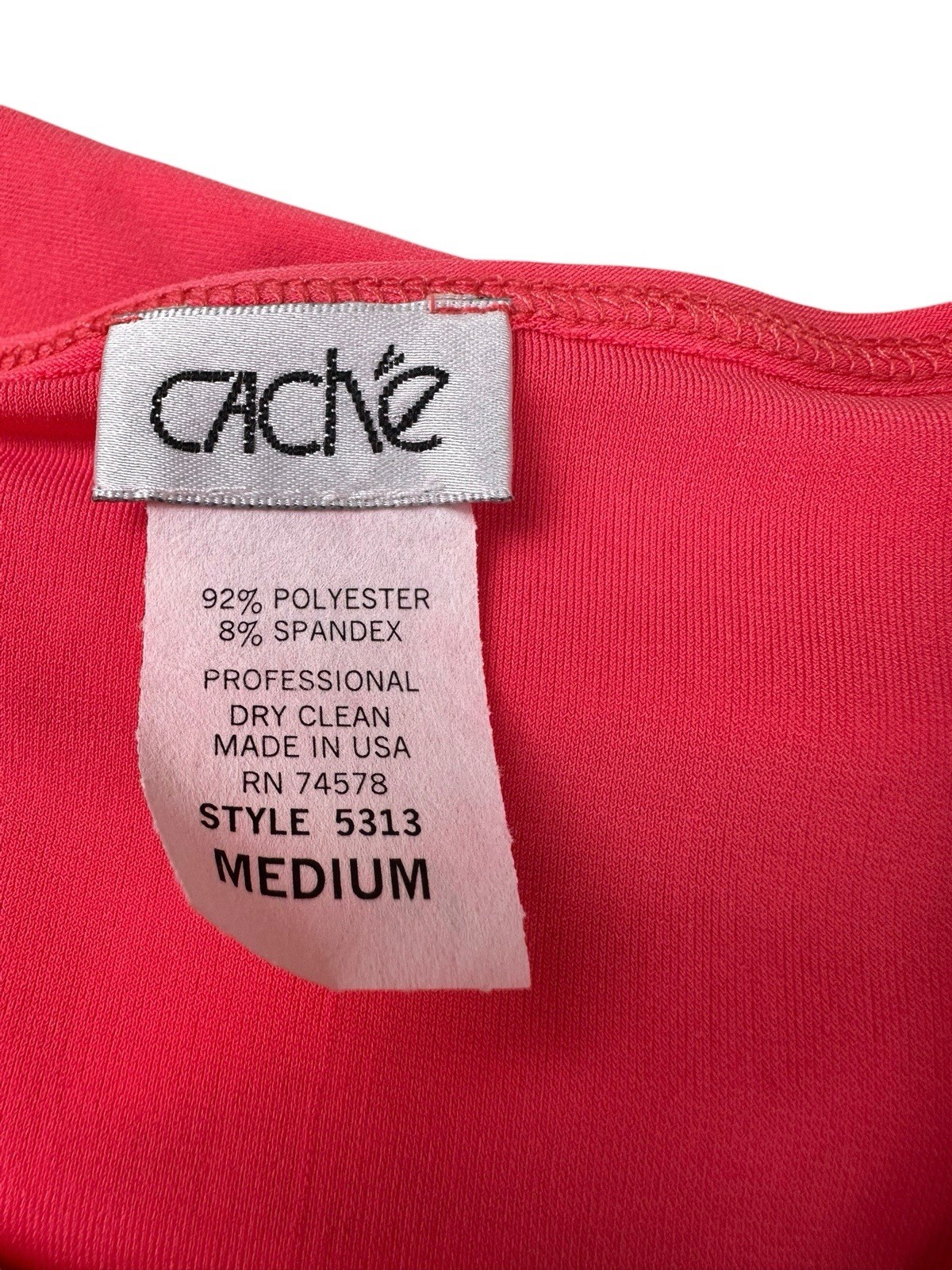 Vintage Cache Y2K Coral Convertible Skirt / Tube Top Ring Detail Asymmetrical M