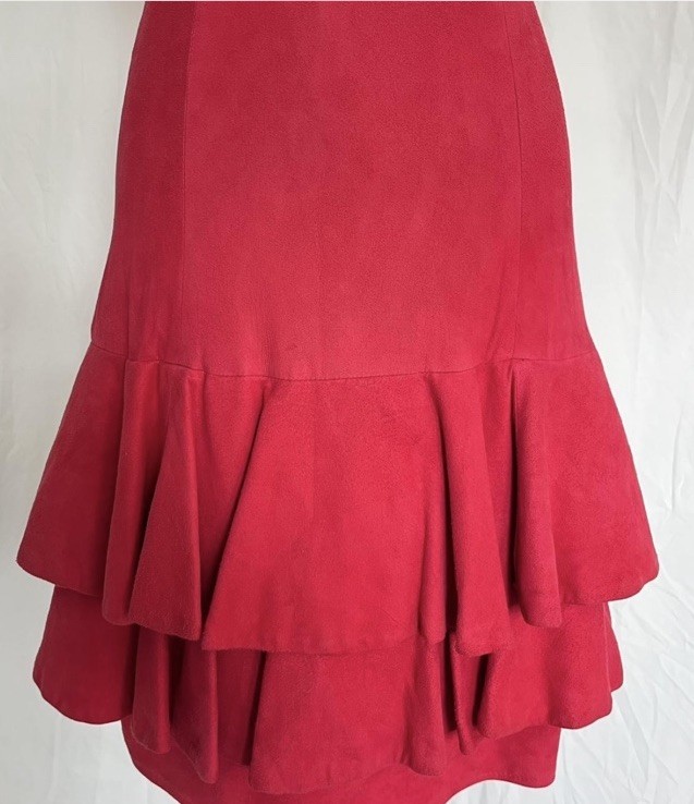 VINTAGE RED VAKKO SUEDE DRESS