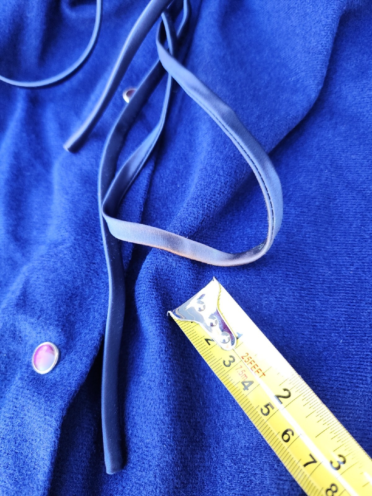 VTG USA Evelyn Pearson Dacran Blue Du Pont Caftan Robe Housecoat Women’s Sz L