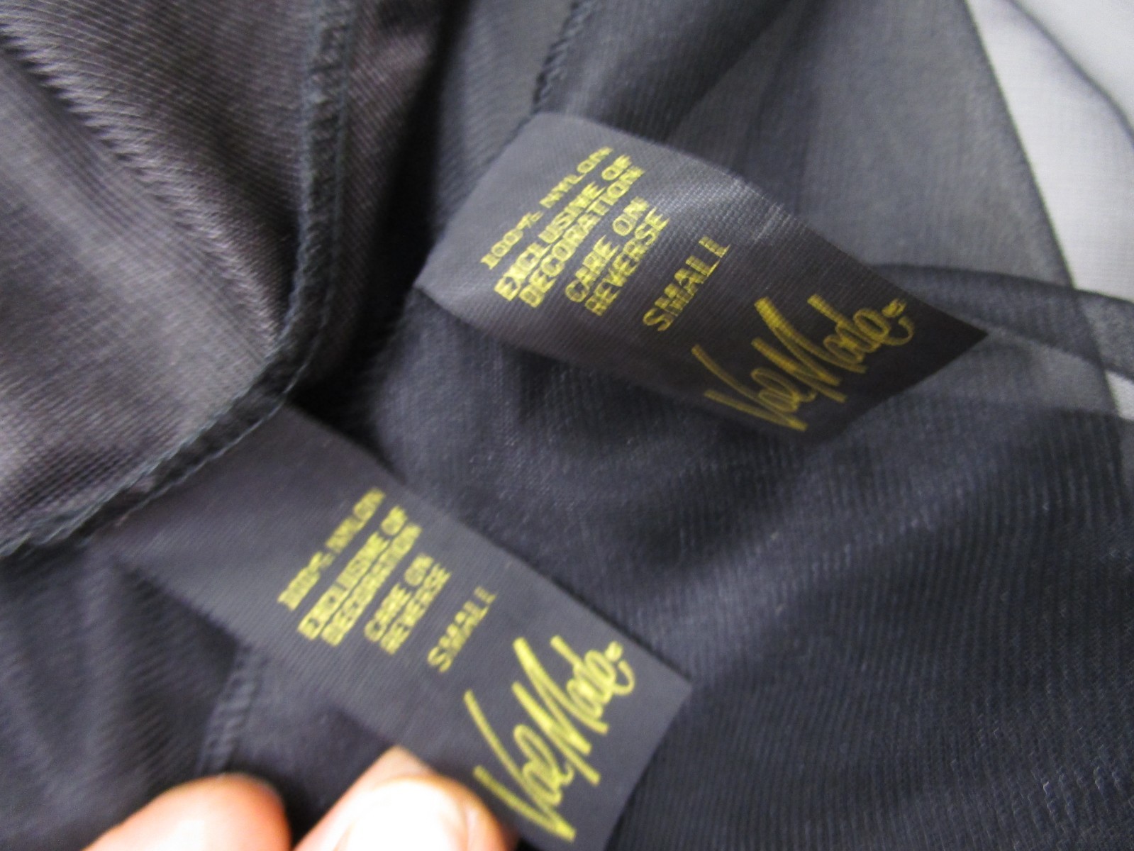 S Black Val Mode Peignoir Set Night Gown Robe Vintage Huge Sweep