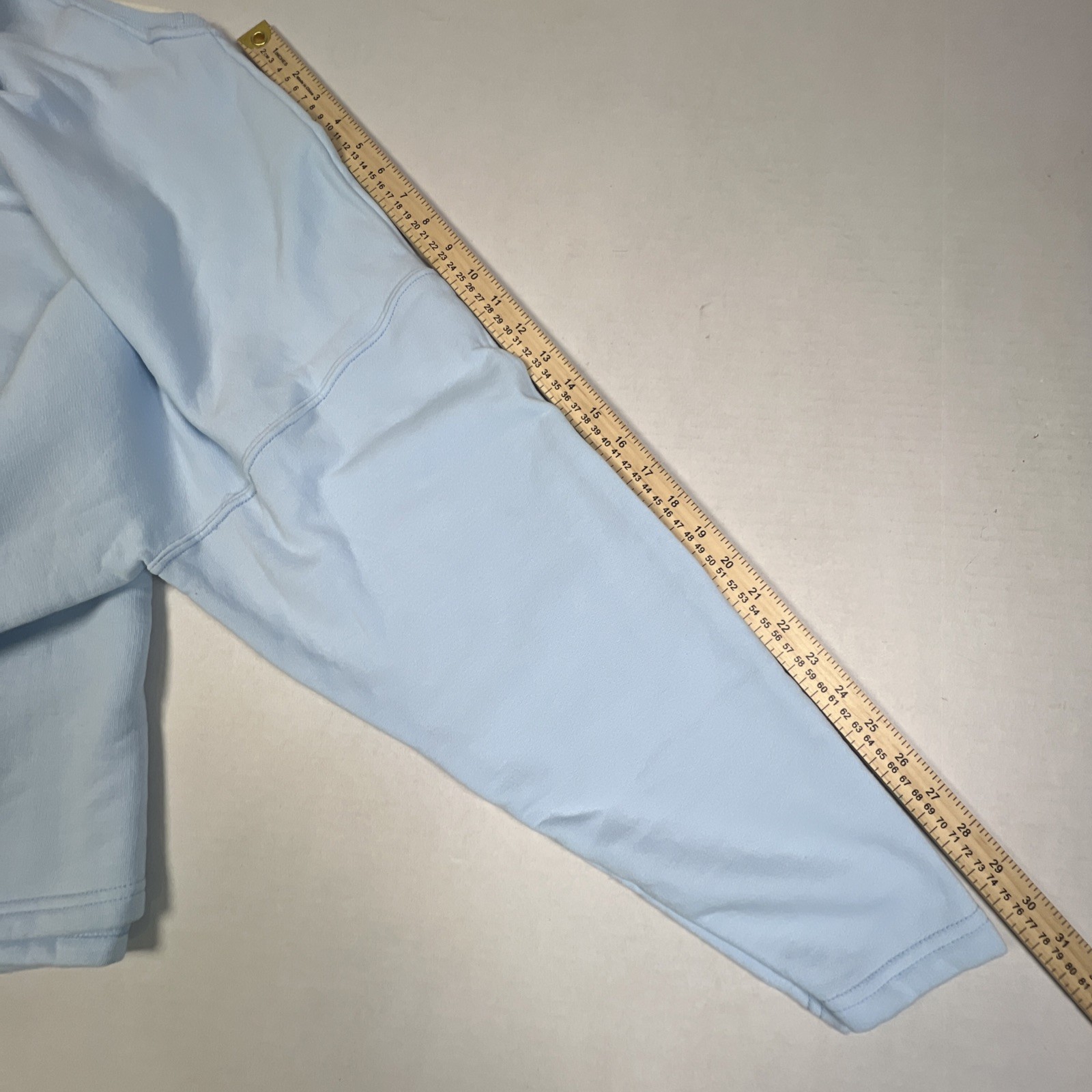90s Endless Designs Snowman Sweatshirt XL Light Blue Embroidered Winter Holiday