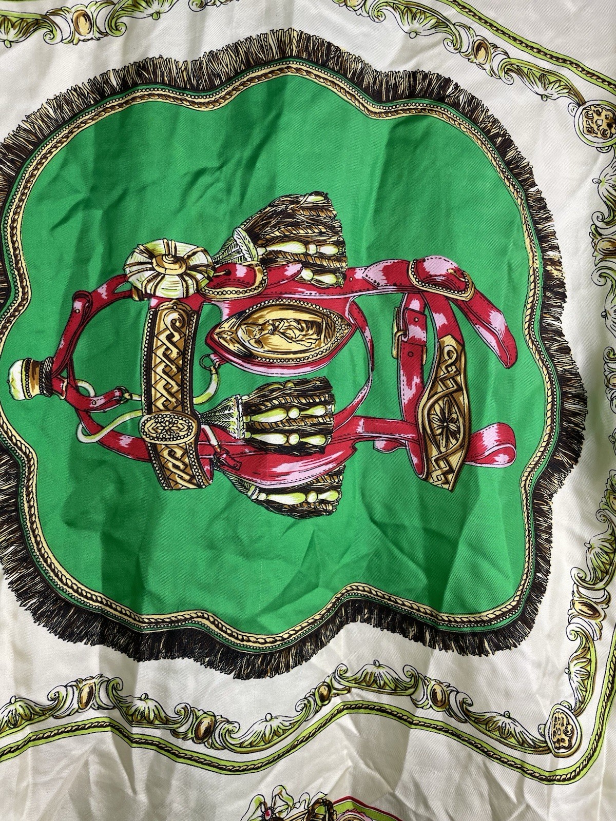 Ted Lapidus Paris Women’s 100% Silk Button Front Blouse Green Size M