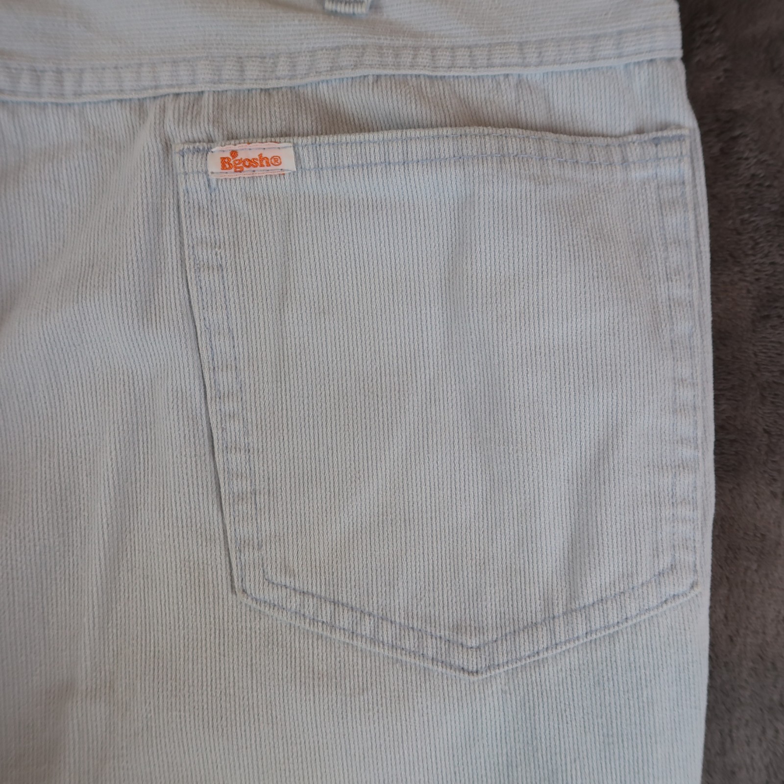 Vintage 70s Oshkosh B’Gosh 35×31 Powder Blue Corduroy Bell Bottoms Unisex Flare