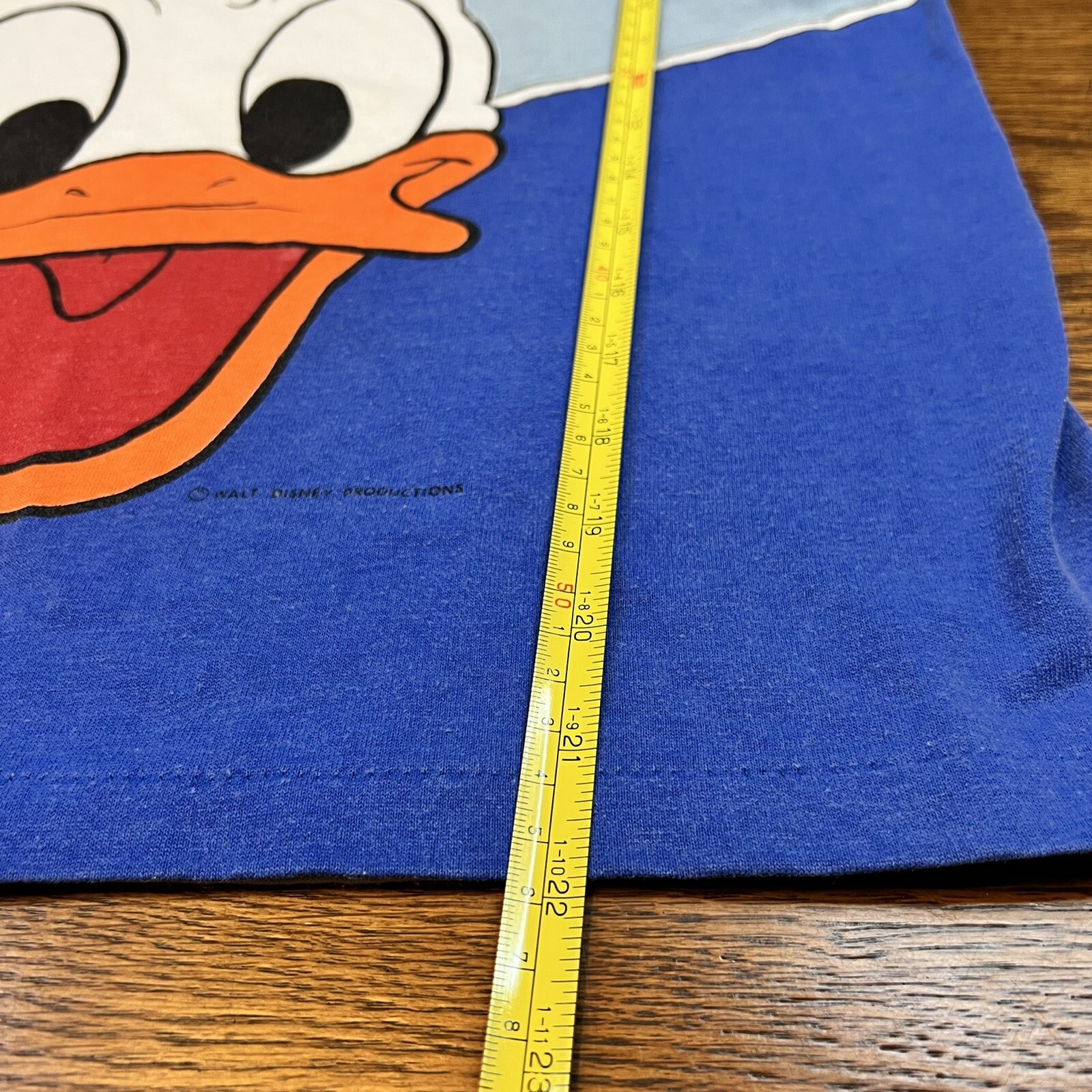 Vintage Disney Donald Duck Sleeveless Cap Swim Cover Up Shirt Made in USA LARGE