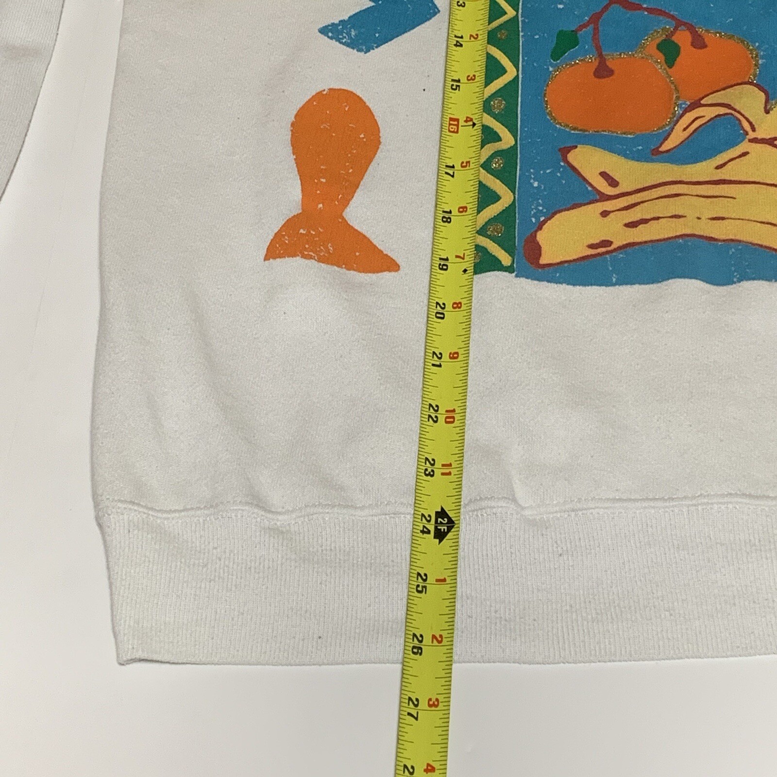 B.J. Design Concepts Vintage Sweatshirt Adult Unisex Size L Banana Orange