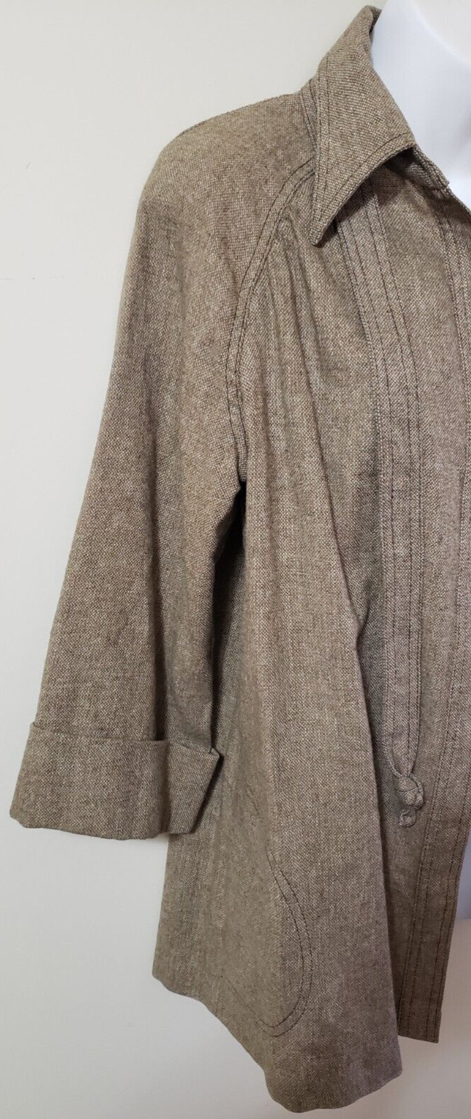 Vintage Womens 70s Mod Wool & Polyester Wideleg Pants set.size 14