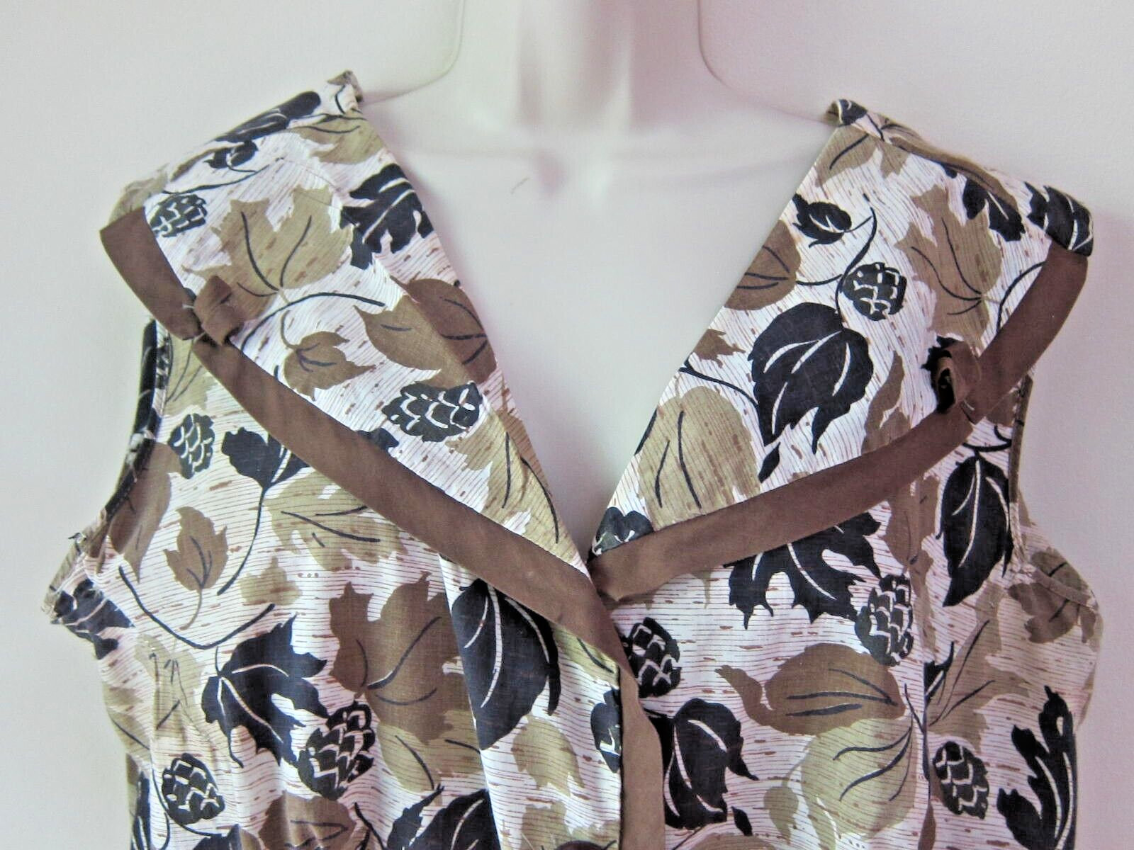 Aunt Lucy’s VTG 1940’s Handmade Day House Dress Belted~Pockets~Sz Xtra Large