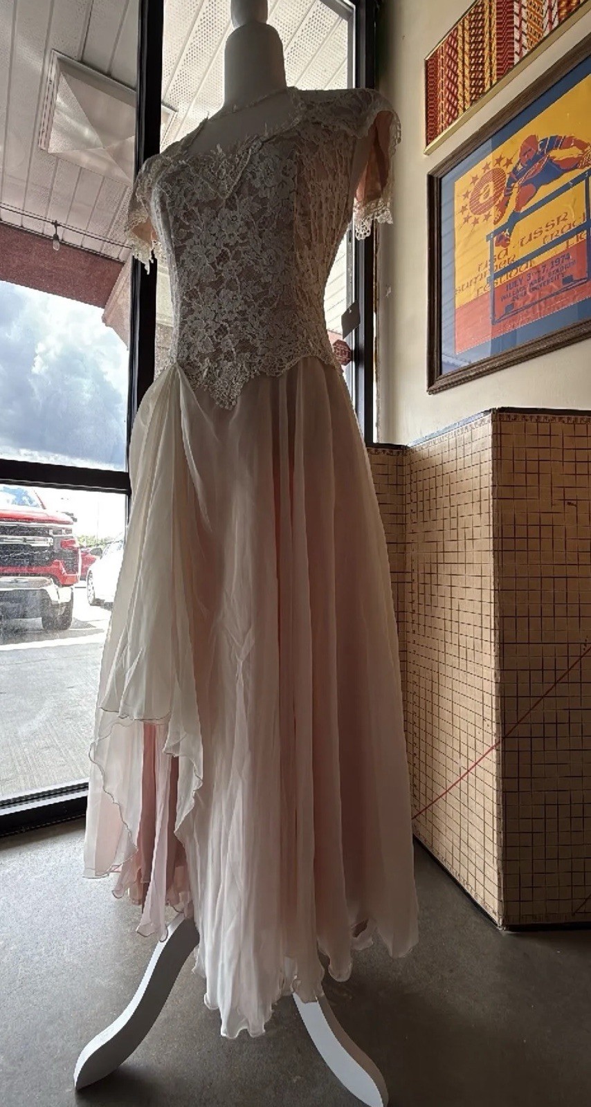 Susan Lane’s Country Elegance Bridal/Formal Dress Size 8 Blush Pink Vintage