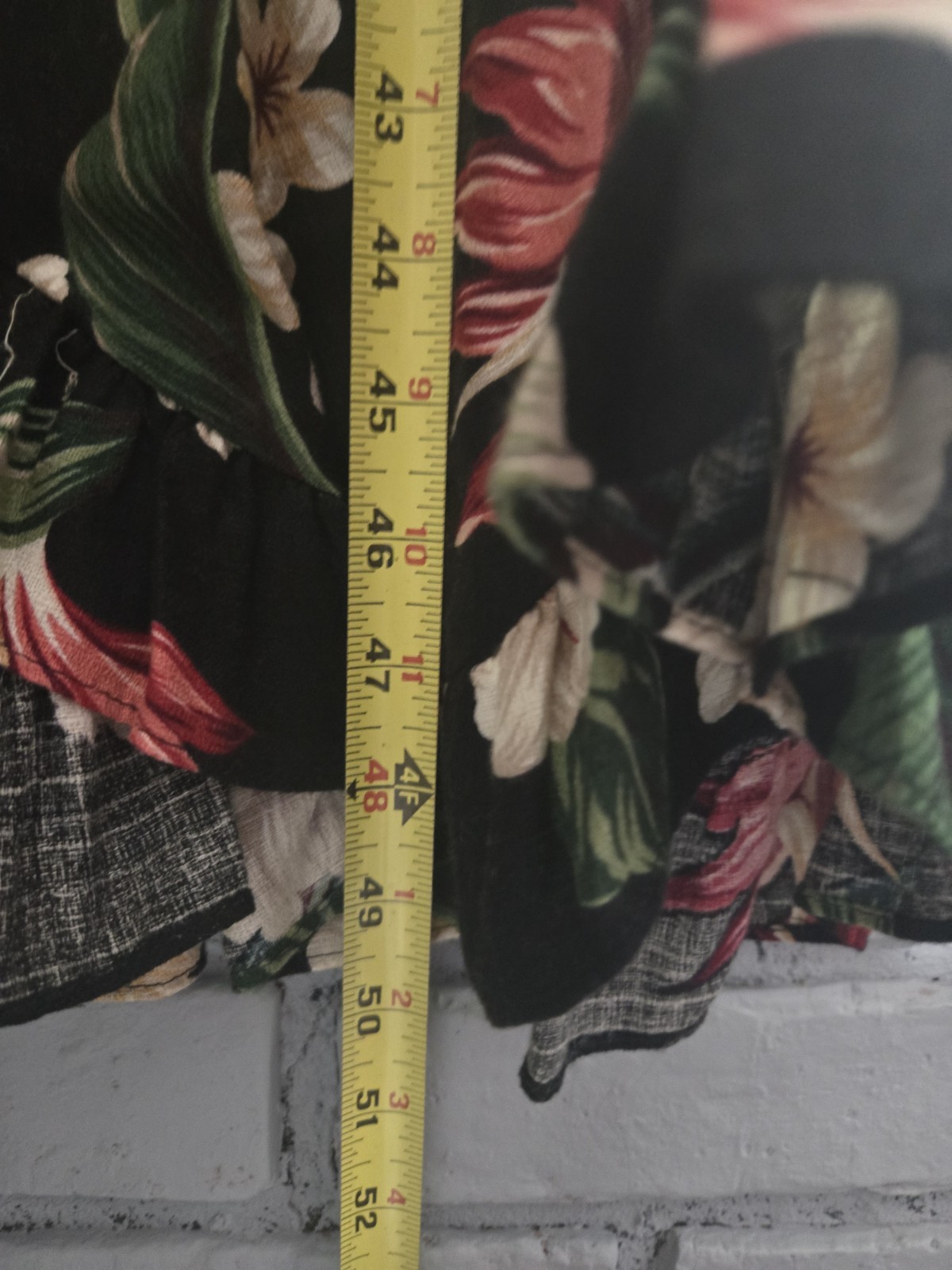 Vintage Hilo Hattie Black Midi Dress with Pink & Cream Floral Print Size 16