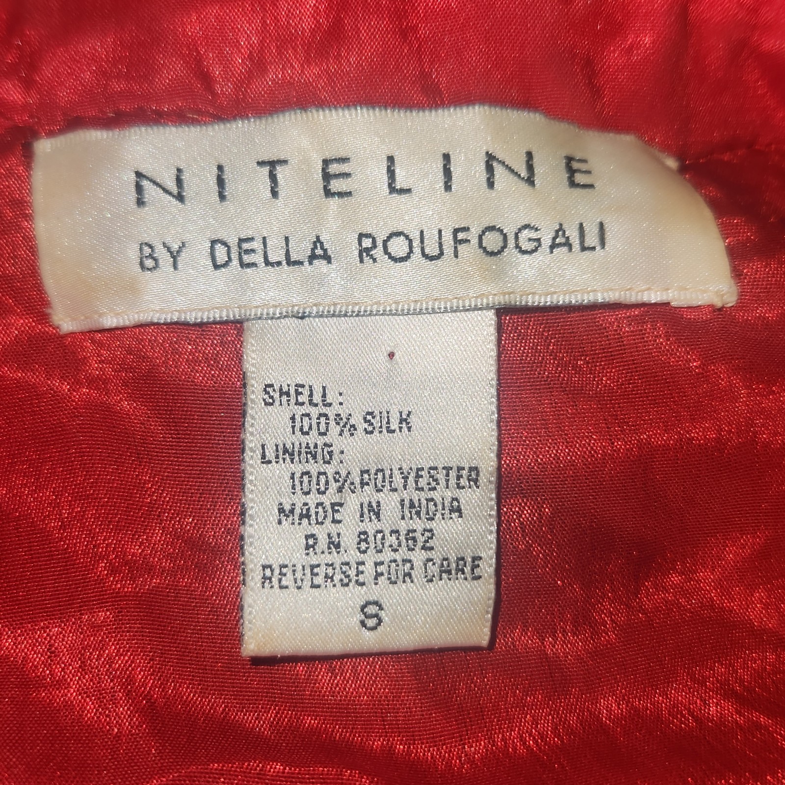 Vintage 1980s Beaded Sequin Niteline by Della Roufogali Made in India Size 8 Fun
