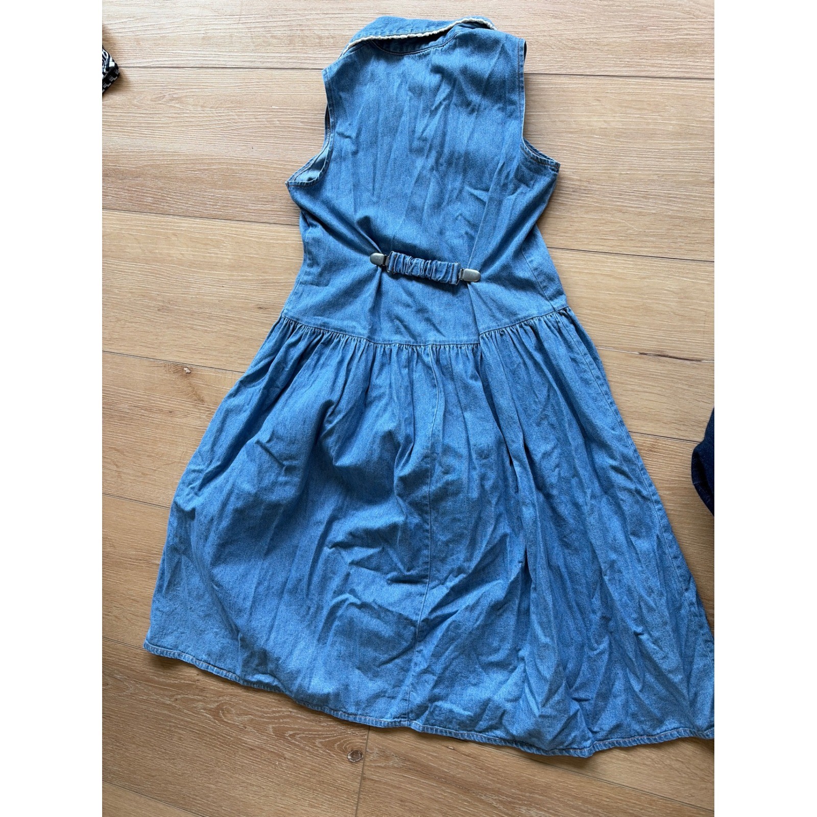 Vintage Canyon River Blues Denim cottage grandma core Rose Heart Buttons Size 12