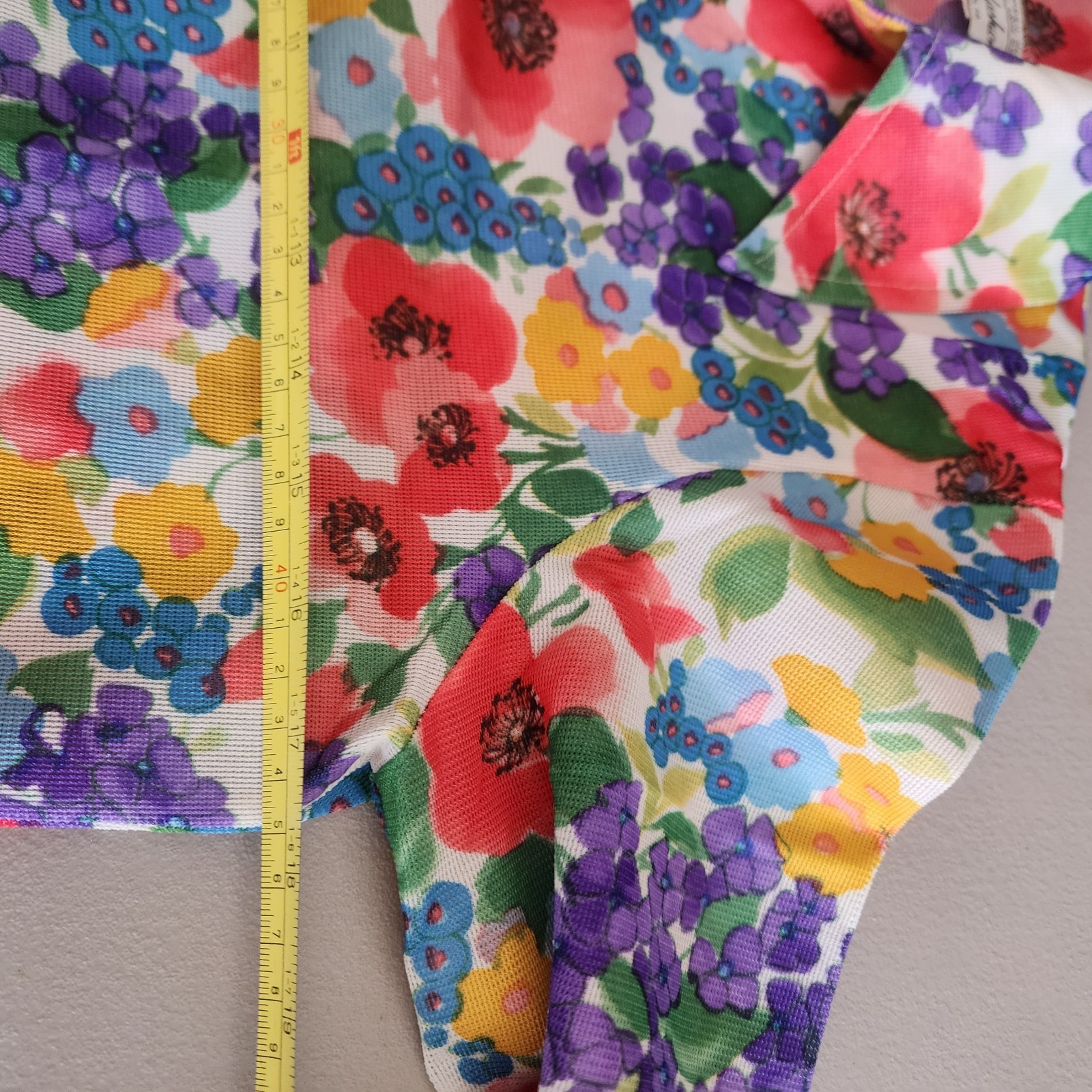 Vtg 70s NPC Fashions Floral Blouse Dagger Collar Button Up Retro Boho Chic