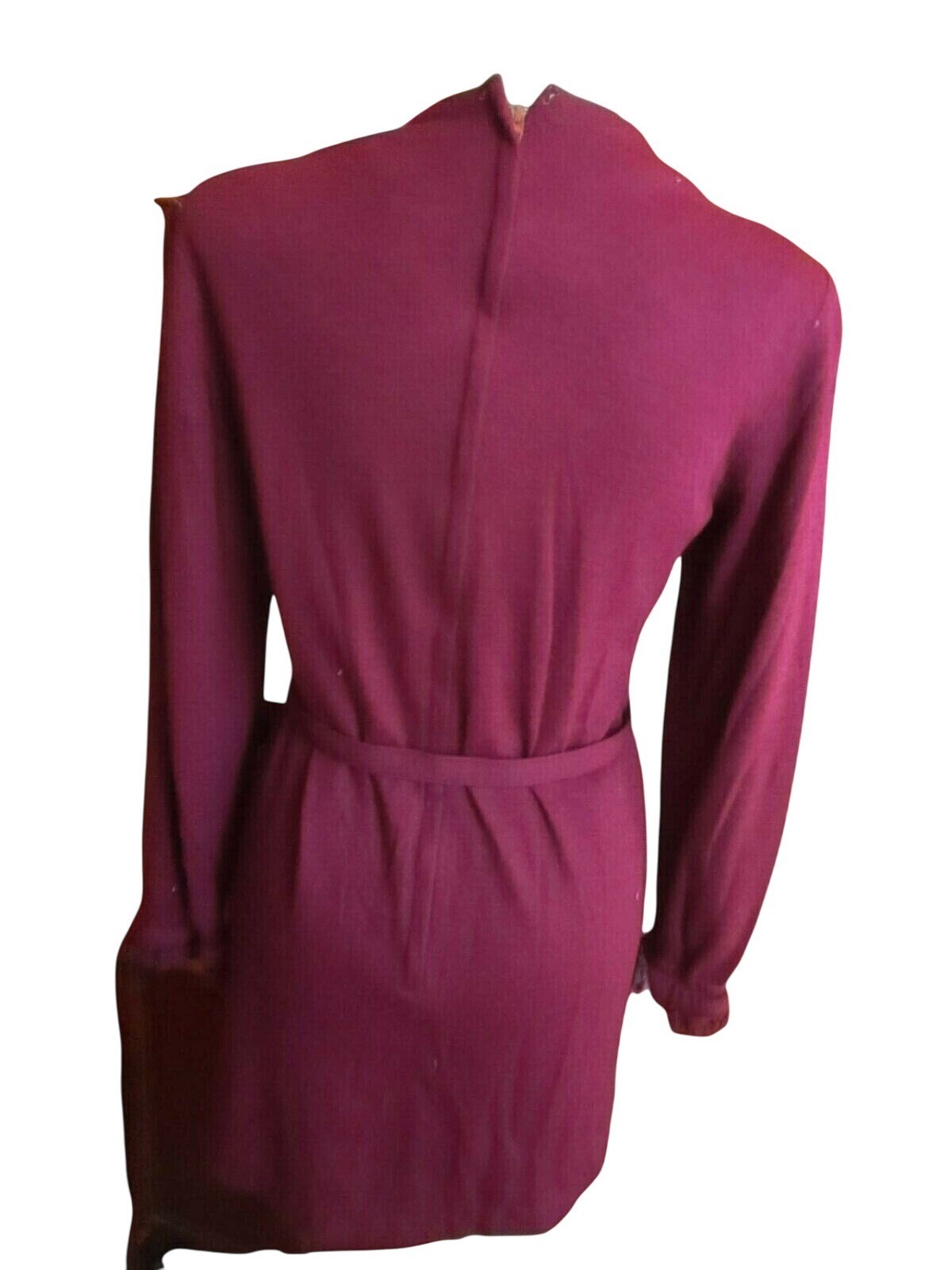 1970’s Women’s Dress 6 Small Vintage Minnesota Woolens Purple Belted