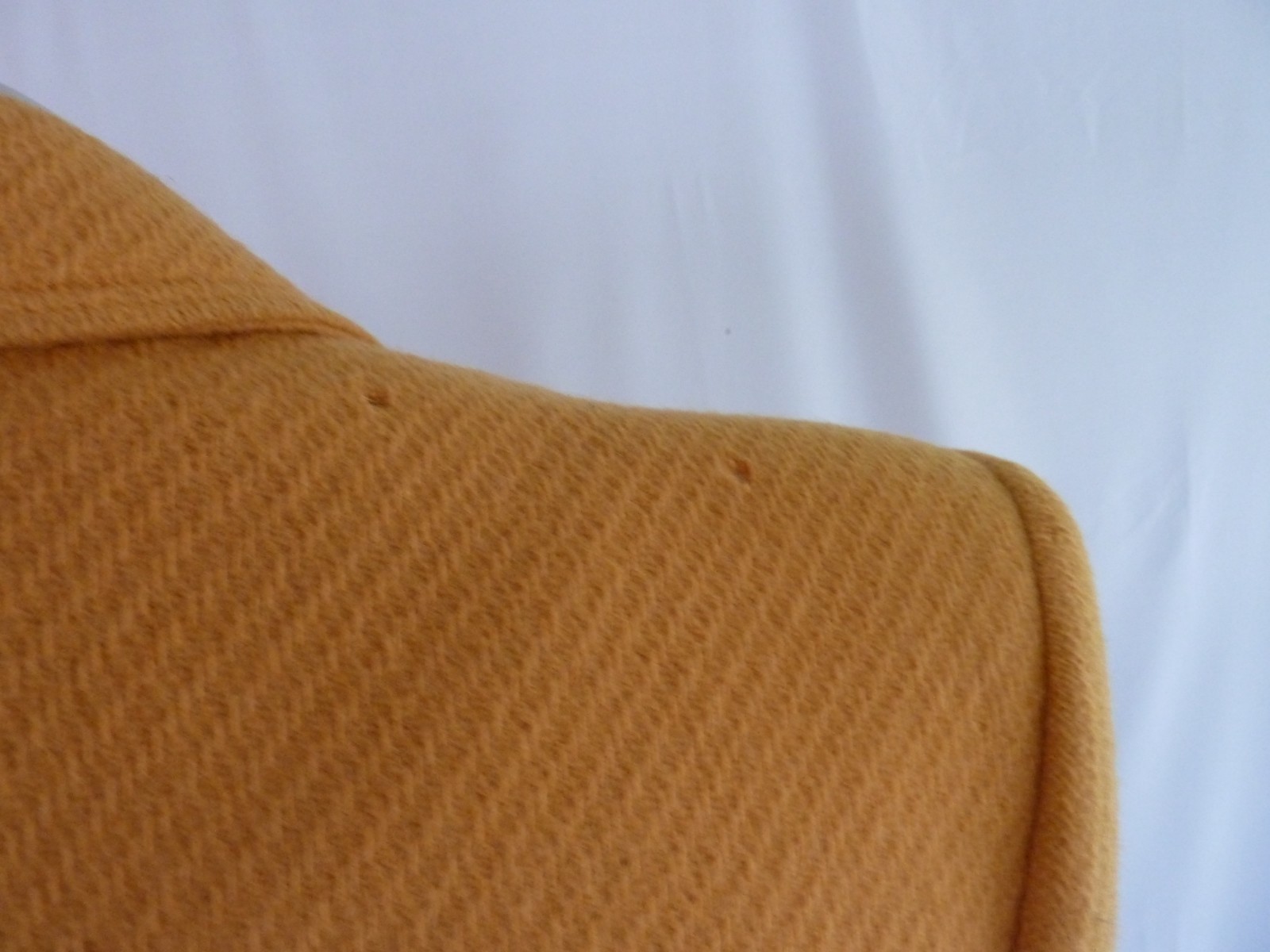 Vintage Evan Picone 100% Wool Union Mustard Yellow Princess Seam Coat 12 USA