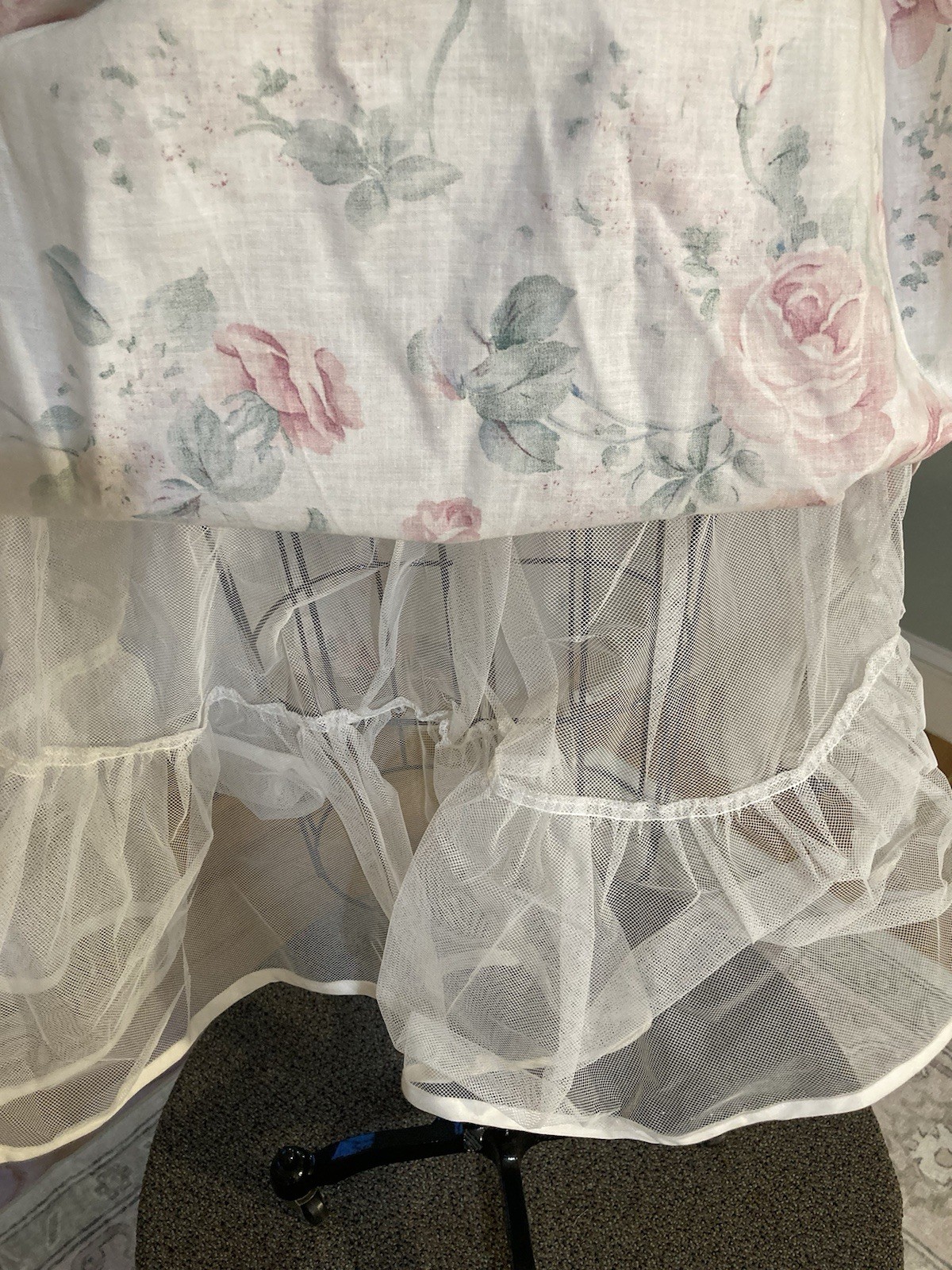 Vintage 1980S petite Lanz Floral Tea Dress Size 6