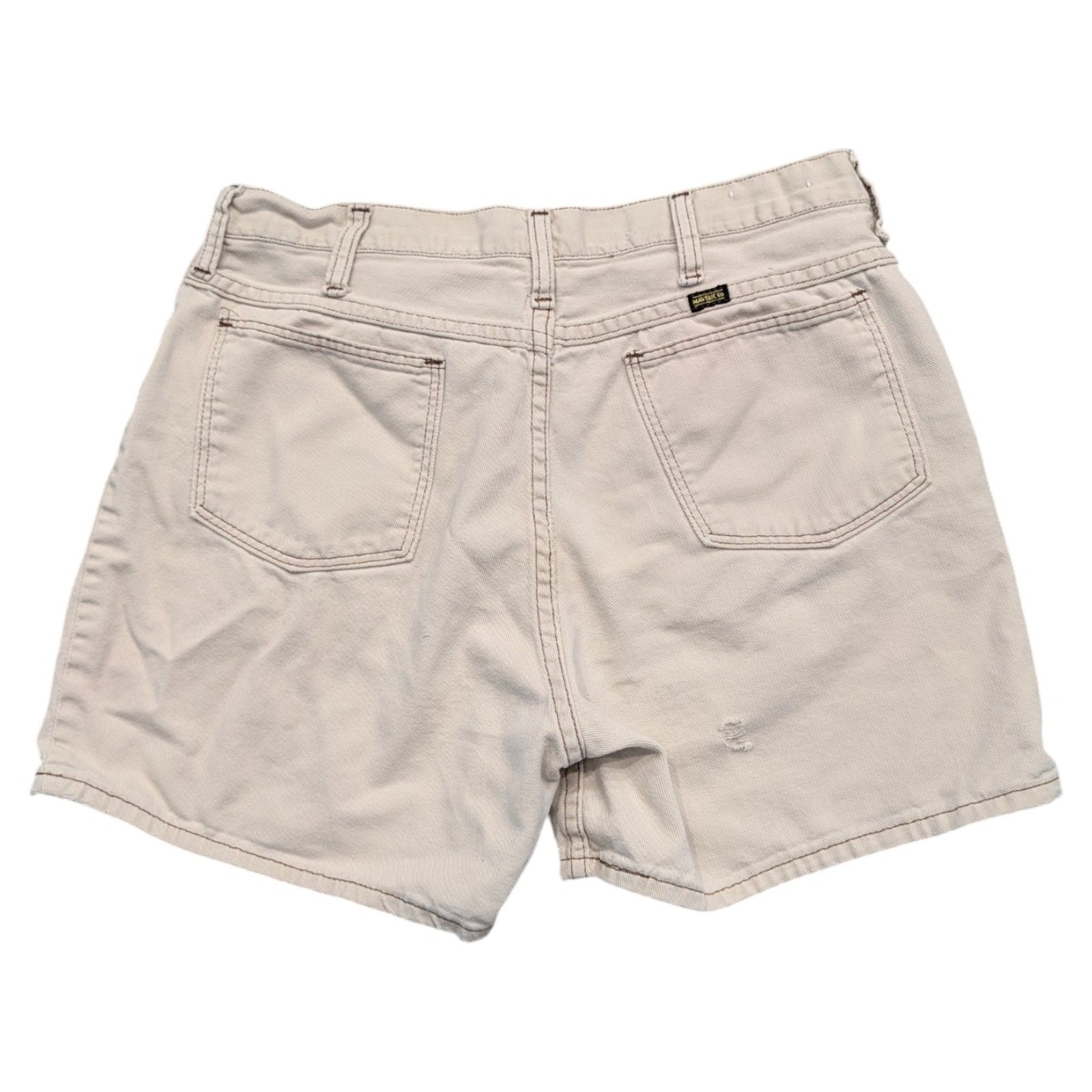 70s Maverick Soft Cream Twill Womens Shorts